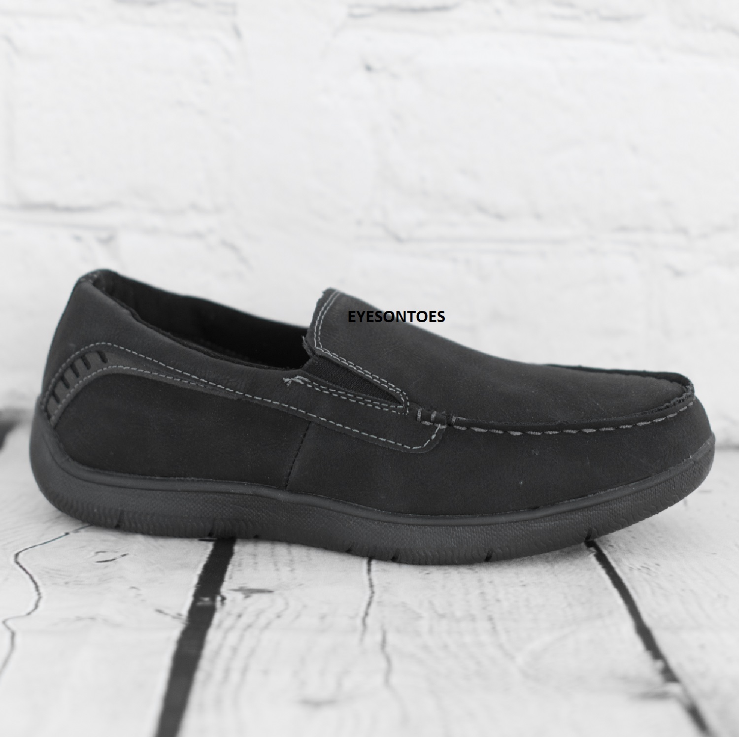 thumbnail image 2 of BRUNO MARC Men's Slip On Loafers – Smart Casual Memory Foam Moccasins – Black, Sizes 7-12 UK / 8-13 US, Rubber Sole 2 of 4