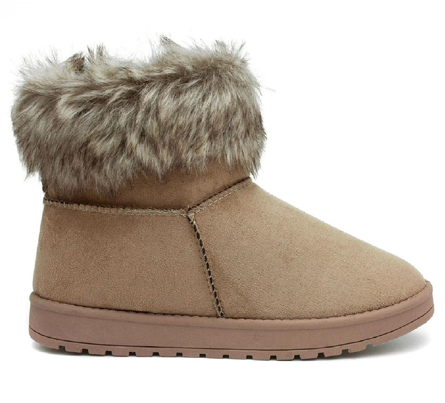 tan fluffy boots