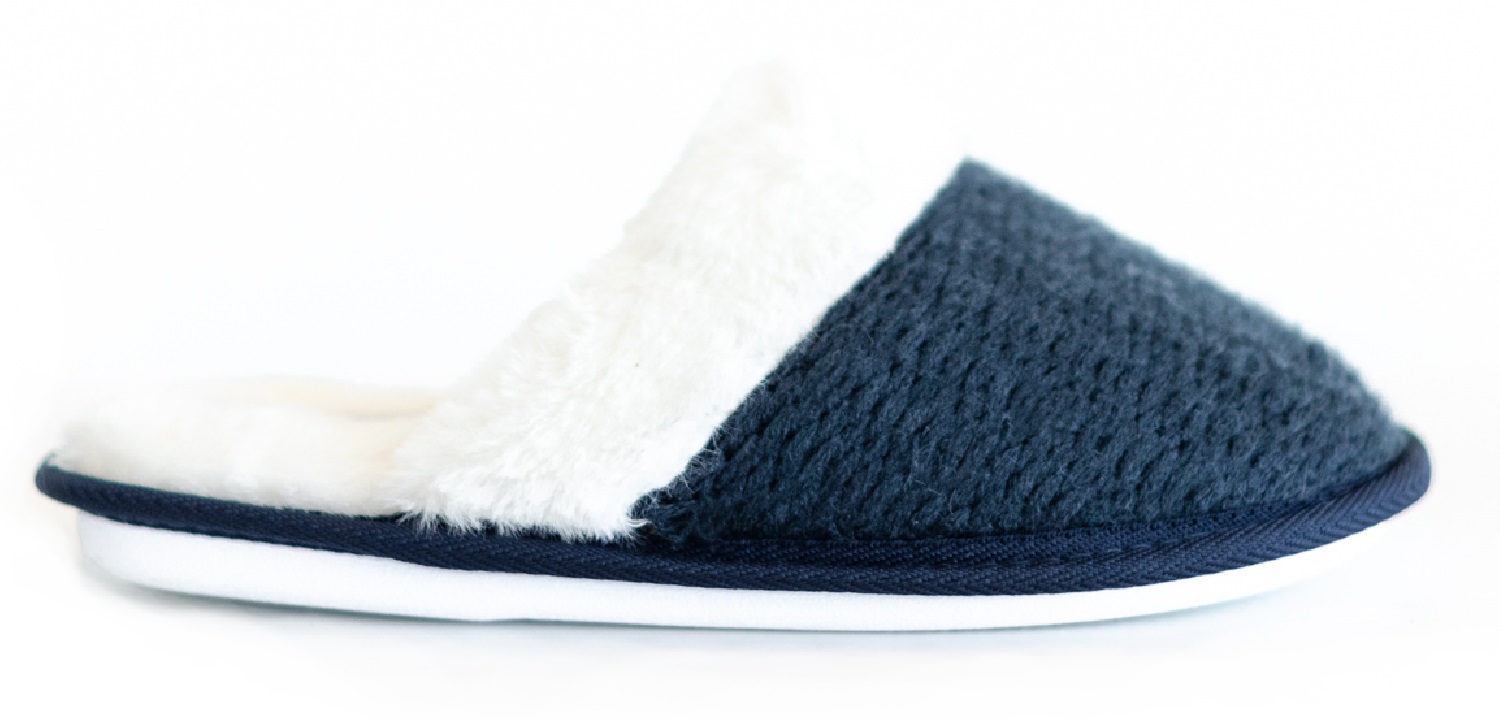 PANTOFOLE DA INTERNO DONNA FLAT SLIP ON FODERA IN PILE A MAGLIA CALDA SUOLA RIGIDA - Foto 27 di 36