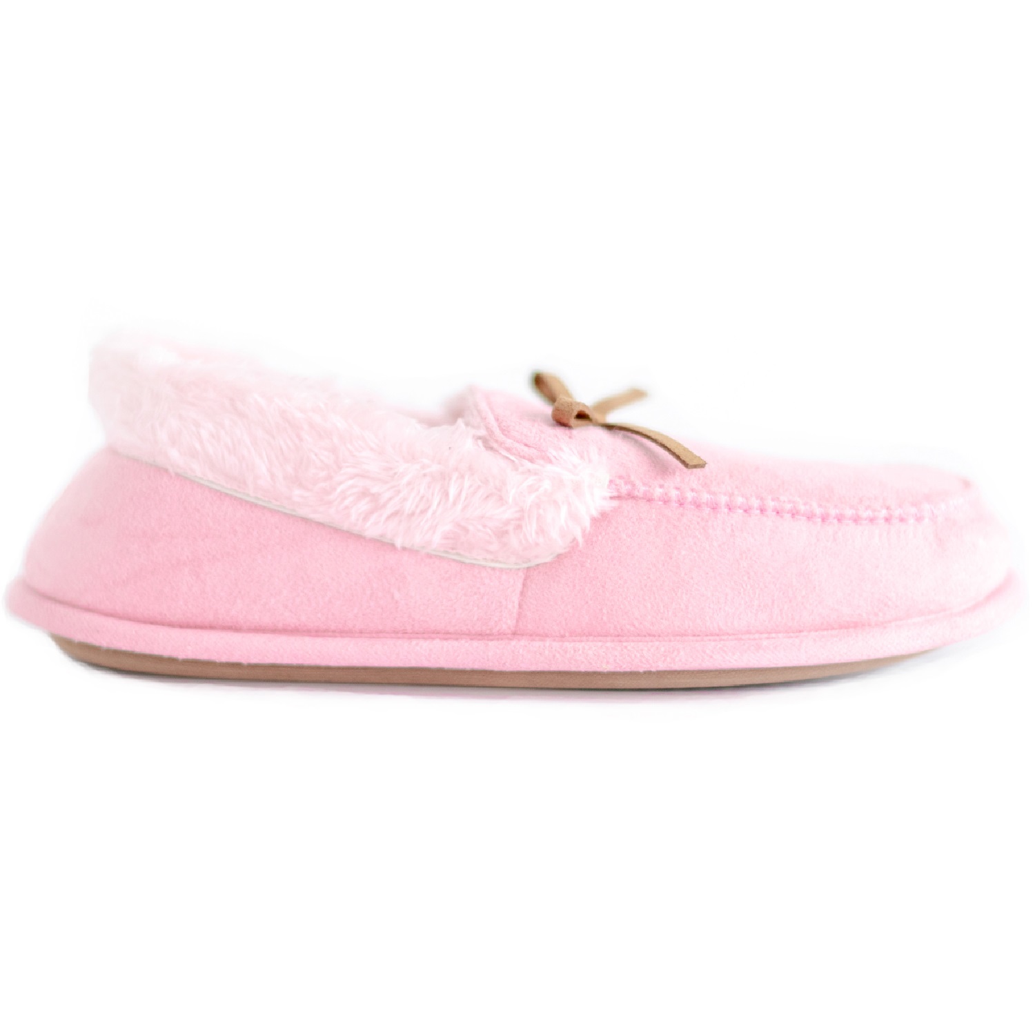 LADIES BEDROOM OUTDOOR WARM WOMENS FLAT BOW SLIPPERS SOFT MOCCASIN SHOES SZ - Picture 18 of 19