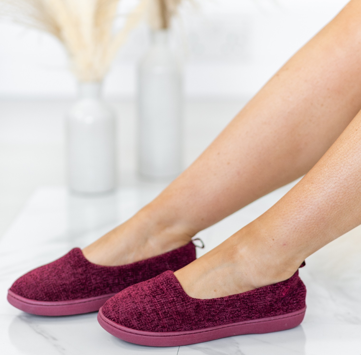 LADIES WOMENS FLAT WARM BEDTIME MOCCASIN INDOOR COMFY SOFT SLIPPERS SHOES SIZE - Picture 35 of 39