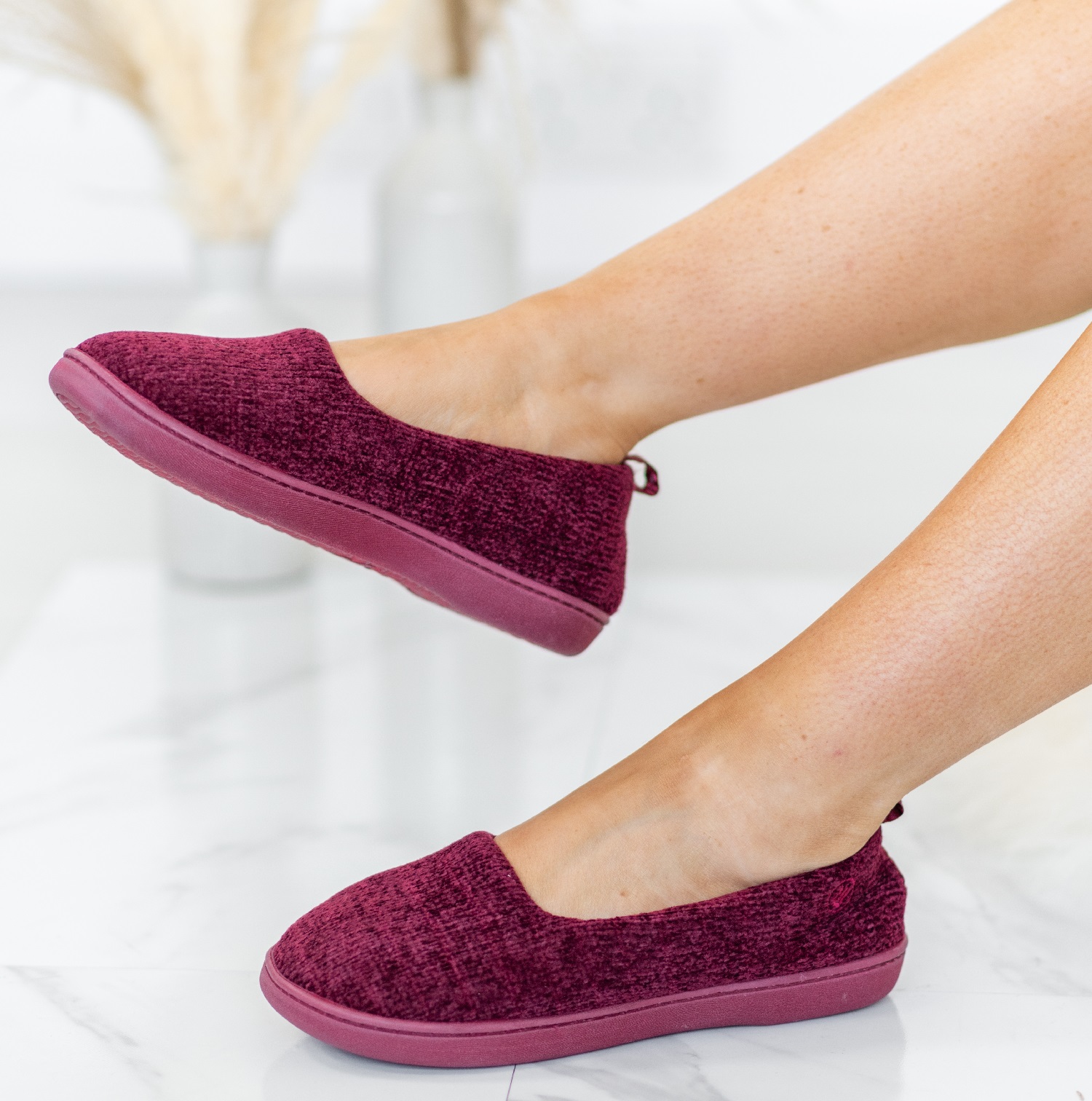 LADIES WOMENS FLAT WARM BEDTIME MOCCASIN INDOOR COMFY SOFT SLIPPERS SHOES SIZE - Picture 36 of 39