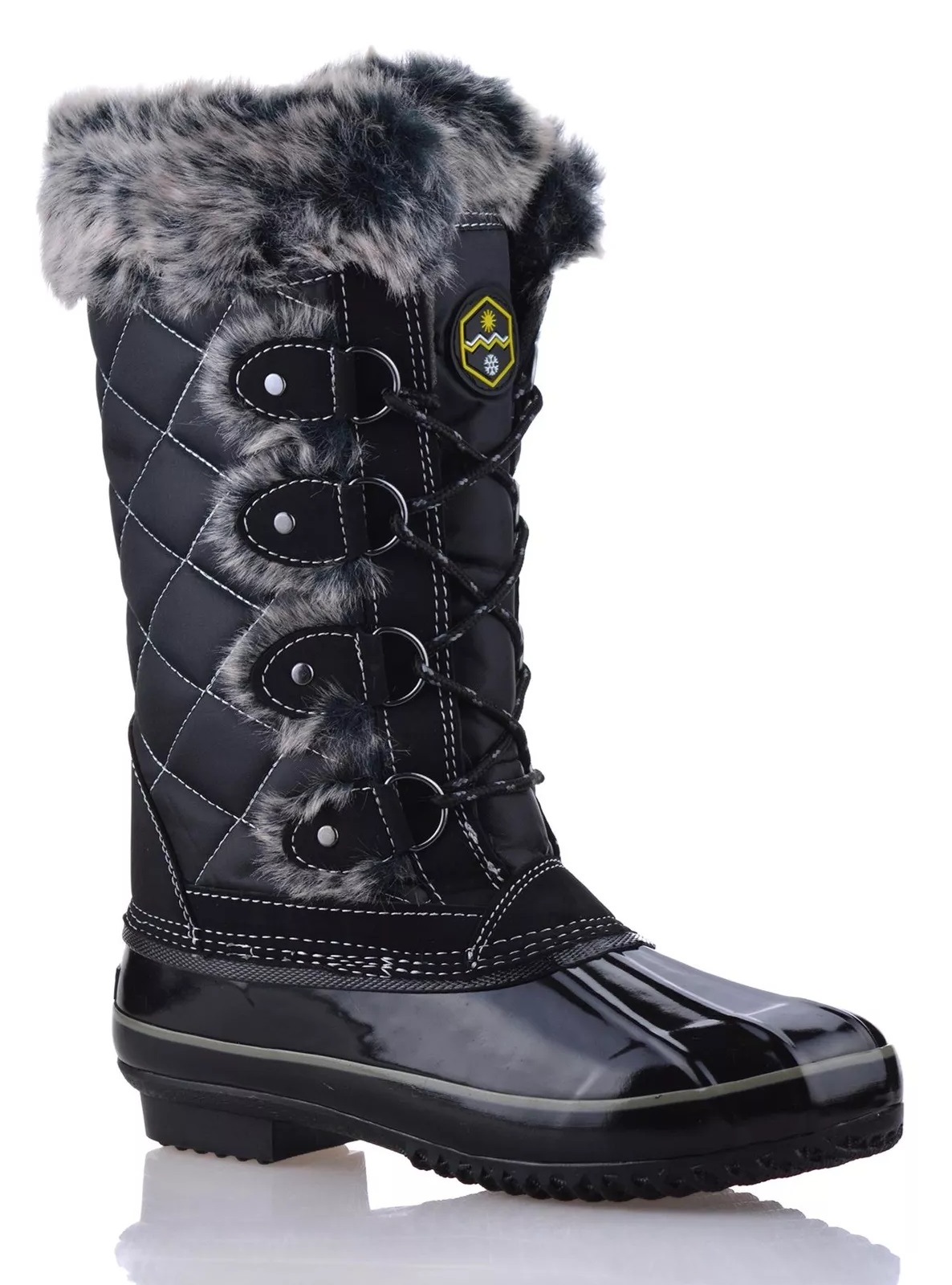 LADIES WOMENS WARM WALKING WATERPROOF WINTER RAIN SNOW MID CALF BOOTS SIZE  UK