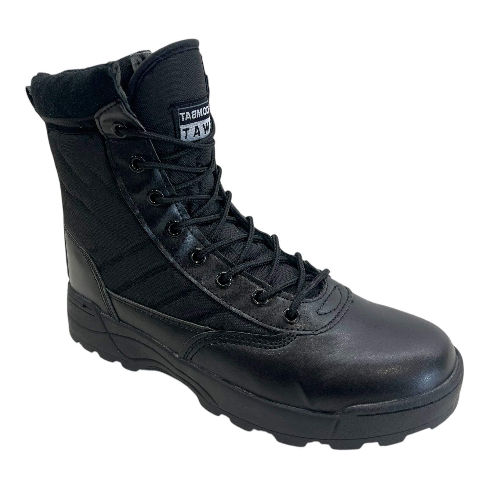 MENS ARMY COMBATANKLE LACE UP SECURITY WORK MILITARY HIKING POLICE BOOTS SIZE - Picture 3 of 17