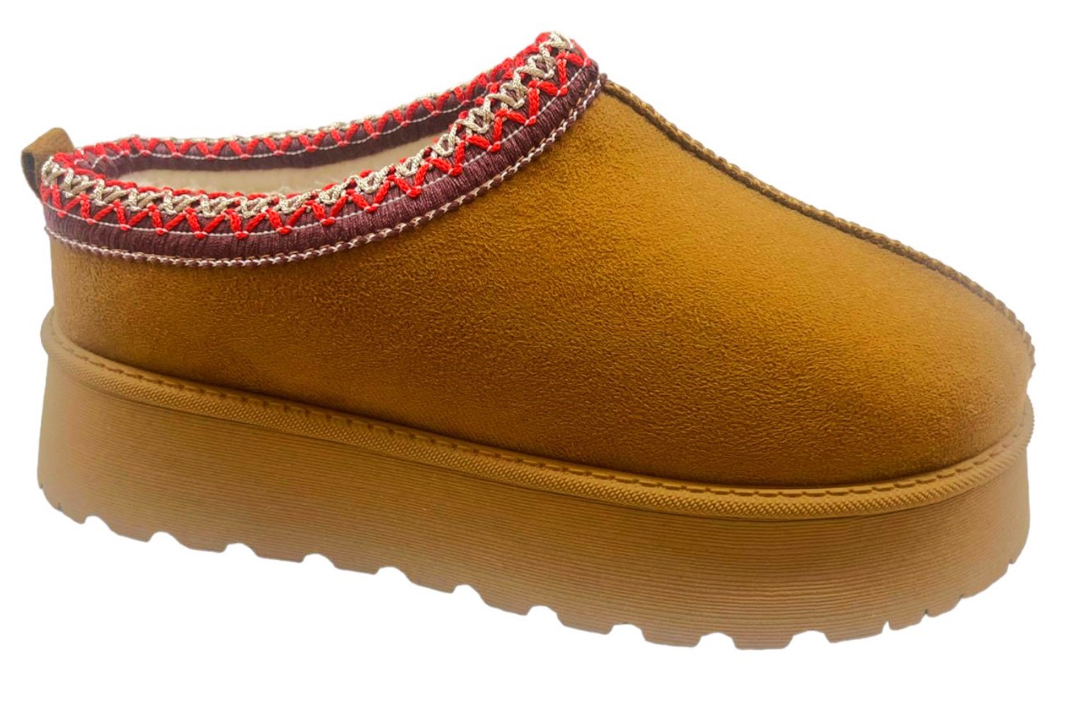 LADIES WOMENS PLATFORM WARM SNUGG FAUX FUR SLIP ON IN OUT DOOR SLIPPERS BOOTS