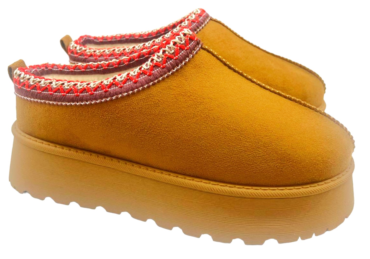 STIVALI PANTOFOLE DONNA SLIP ON IN OUT DOOR DONNA PLATEAU CALDI COMODI PELLICCIA SINTETICA - Foto 16 di 18