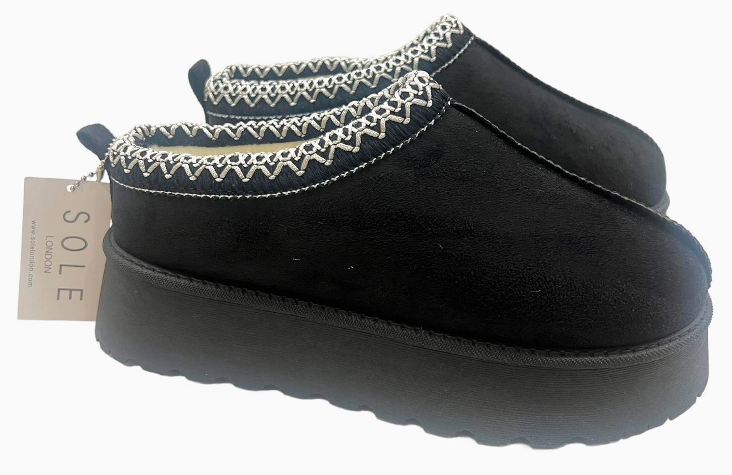 STIVALI PANTOFOLE DONNA SLIP ON IN OUT DOOR DONNA PLATEAU CALDI COMODI PELLICCIA SINTETICA - Foto 10 di 18