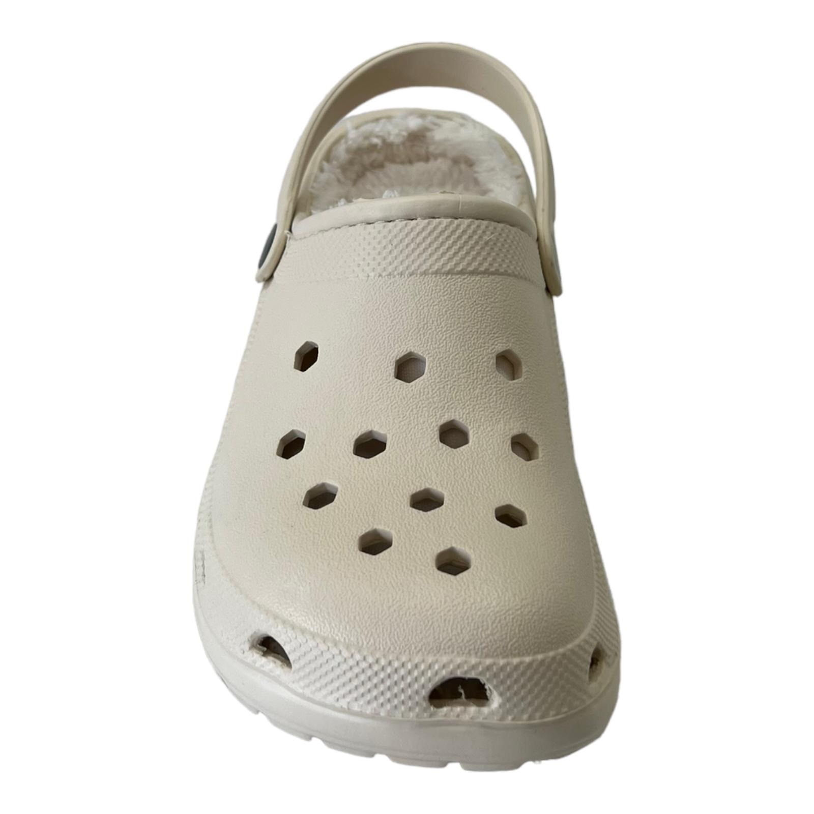 Zoccoli da uomo da uomo foderati in pelliccia slip on accoglienti pantofole da giardino casa mules sandali scarpa - Foto 11 di 13