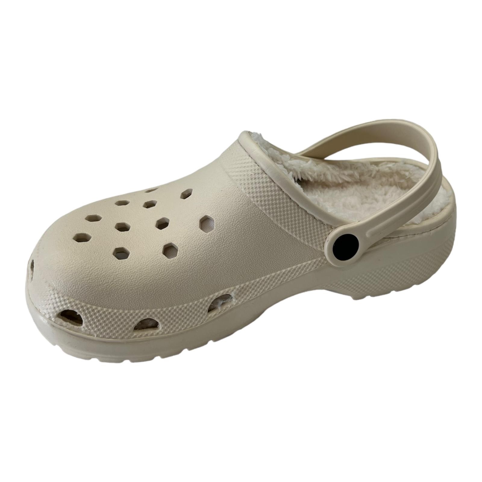 Zoccoli da uomo da uomo foderati in pelliccia slip on accoglienti pantofole da giardino casa mules sandali scarpa - Foto 12 di 13