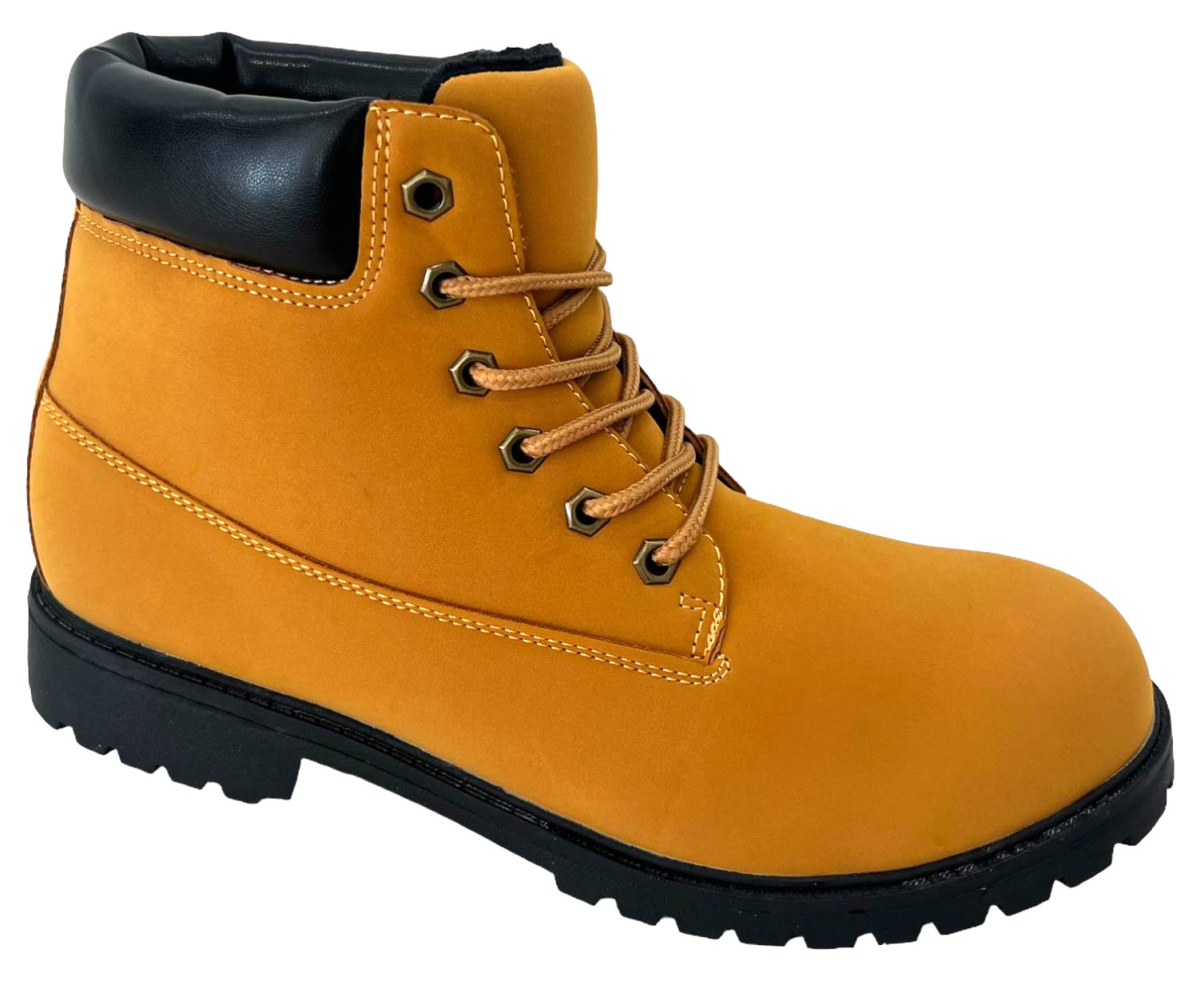 MENS WALKING HIKING LACE UP TRAIL WORK OUTDOOR ANKLE HONEY SHOES TRAINERS BOOTS - Picture 2 of 6