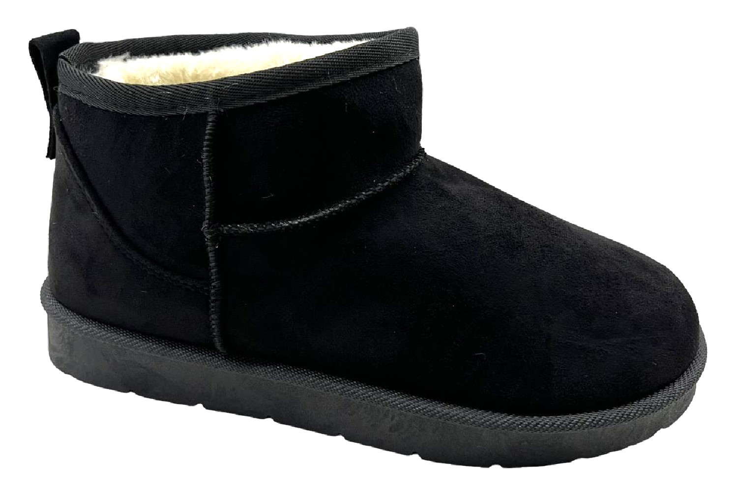LADIES WOMENS FLAT ANKLE WARM FAUX FUR LINED WINTER SNUGGSLIP ON SHOES BOOTS SZ