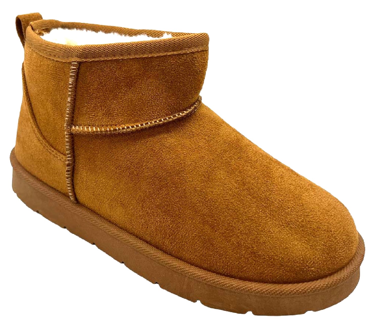 Women's Ankle Winter Boots - Faux Fur Lined Slip-On Flat Shoes, Warm & Cozy 6 thumbnail image