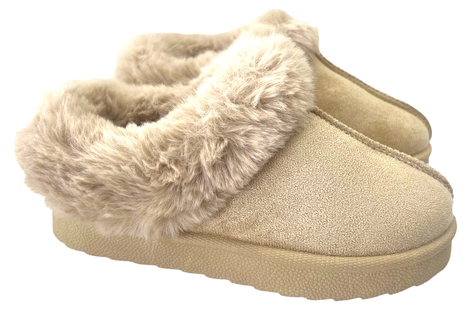 BAMBINI RAGAZZE BAMBINI CALDI INVERNALI FODERATI IN PELLICCIA SINTETICA COMODI SLIPON PANTOFOLE SCARPE STIVALI - Foto 4 di 19