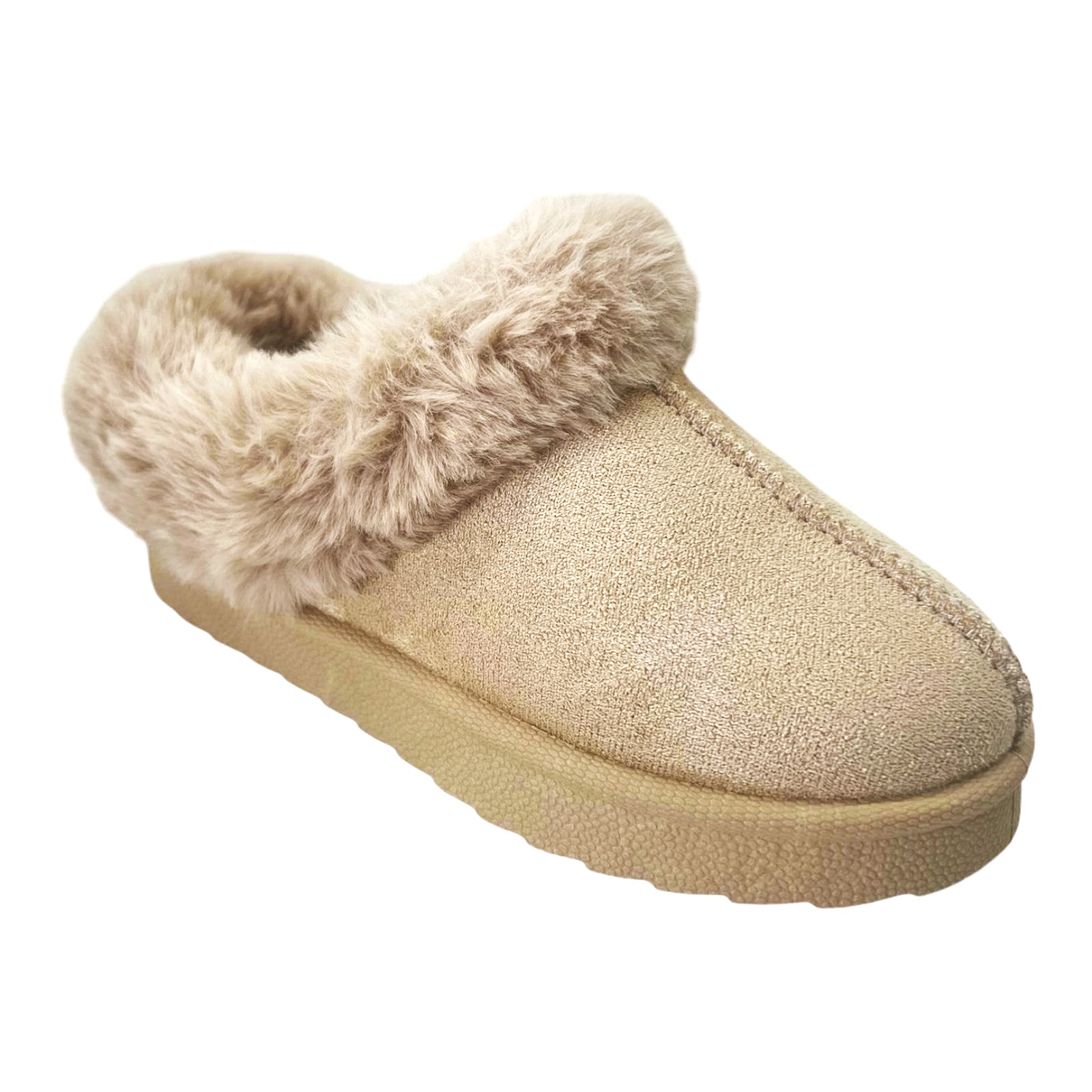 BAMBINI RAGAZZE BAMBINI CALDI INVERNALI FODERATI IN PELLICCIA SINTETICA COMODI SLIPON PANTOFOLE SCARPE STIVALI - Foto 5 di 19