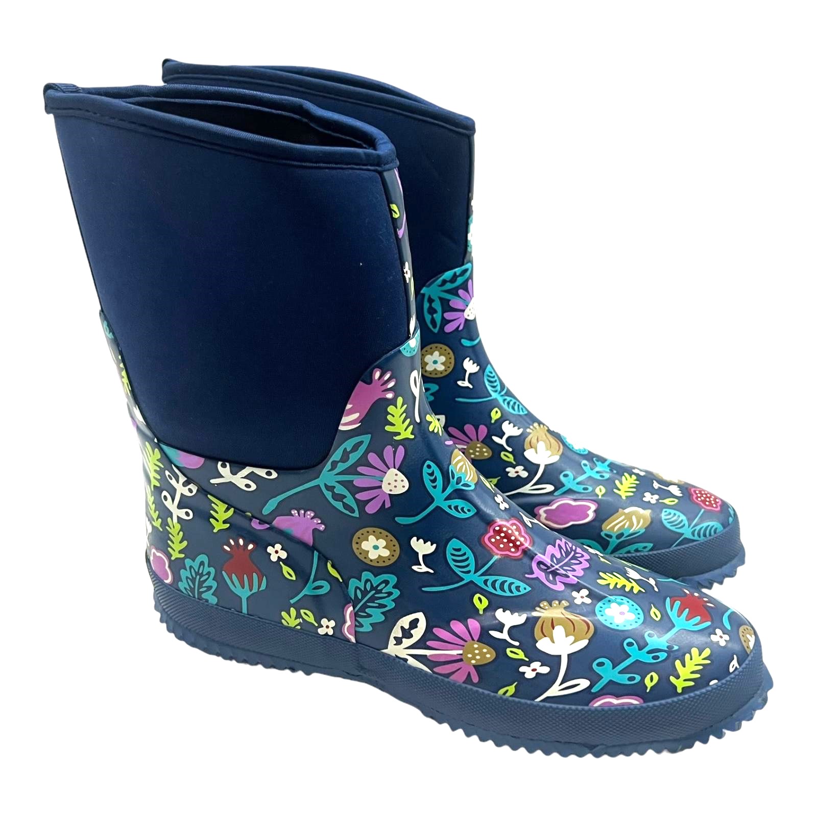 LADIES WOMENS FESTIVAL RAIN WARM WINTER WELLIES WELLINGTON GARDEN WALKING BOOTS - Picture 9 of 13