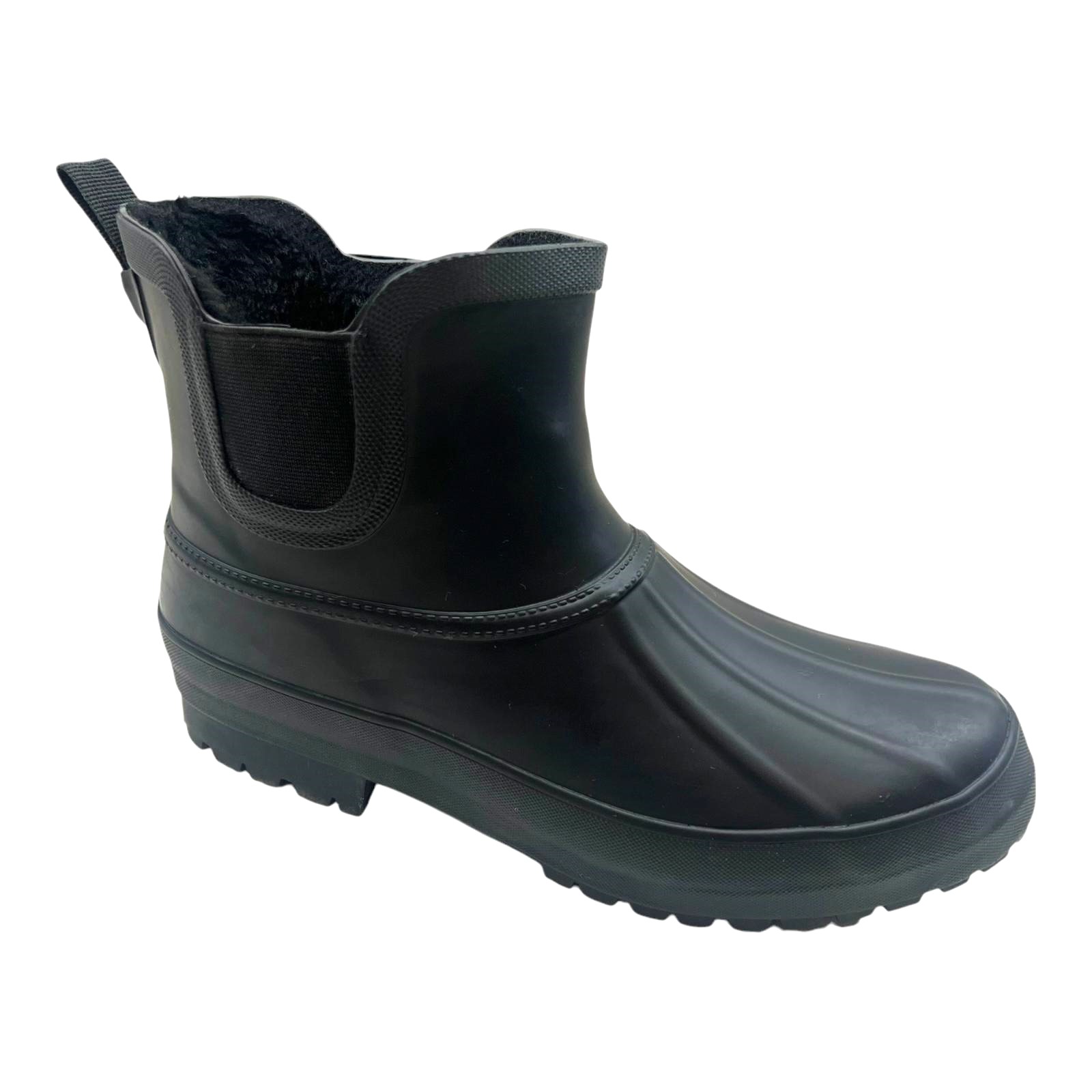 LADIES WOMENS ANKLE WELLINGTON WELLIES WATERPROOF FUR LINED WARM SNOW BOOTS SZ