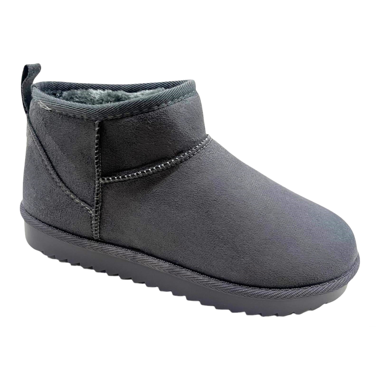LADIES WOMENS FLAT ANKLE FAUX FUR LINED SLIP ON WARM WINTER SNUGG SHOES BOOTS - Picture 7 of 10