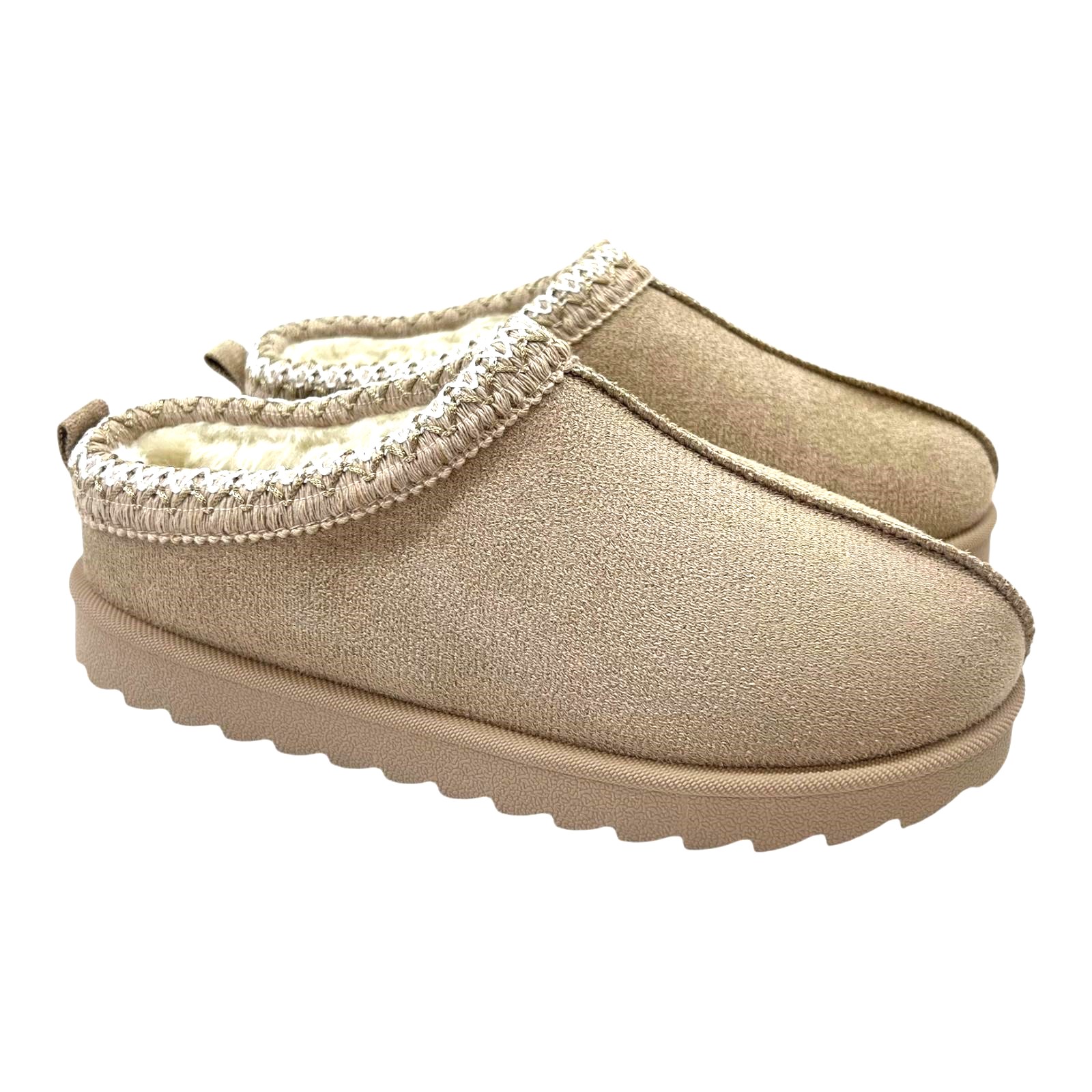 WOMENS LADIES WARM FAUX FUR SLIP ON IN OUT DOOR SHOES BOOTS SNUGG SLIPPERS SIZE - Picture 4 of 31