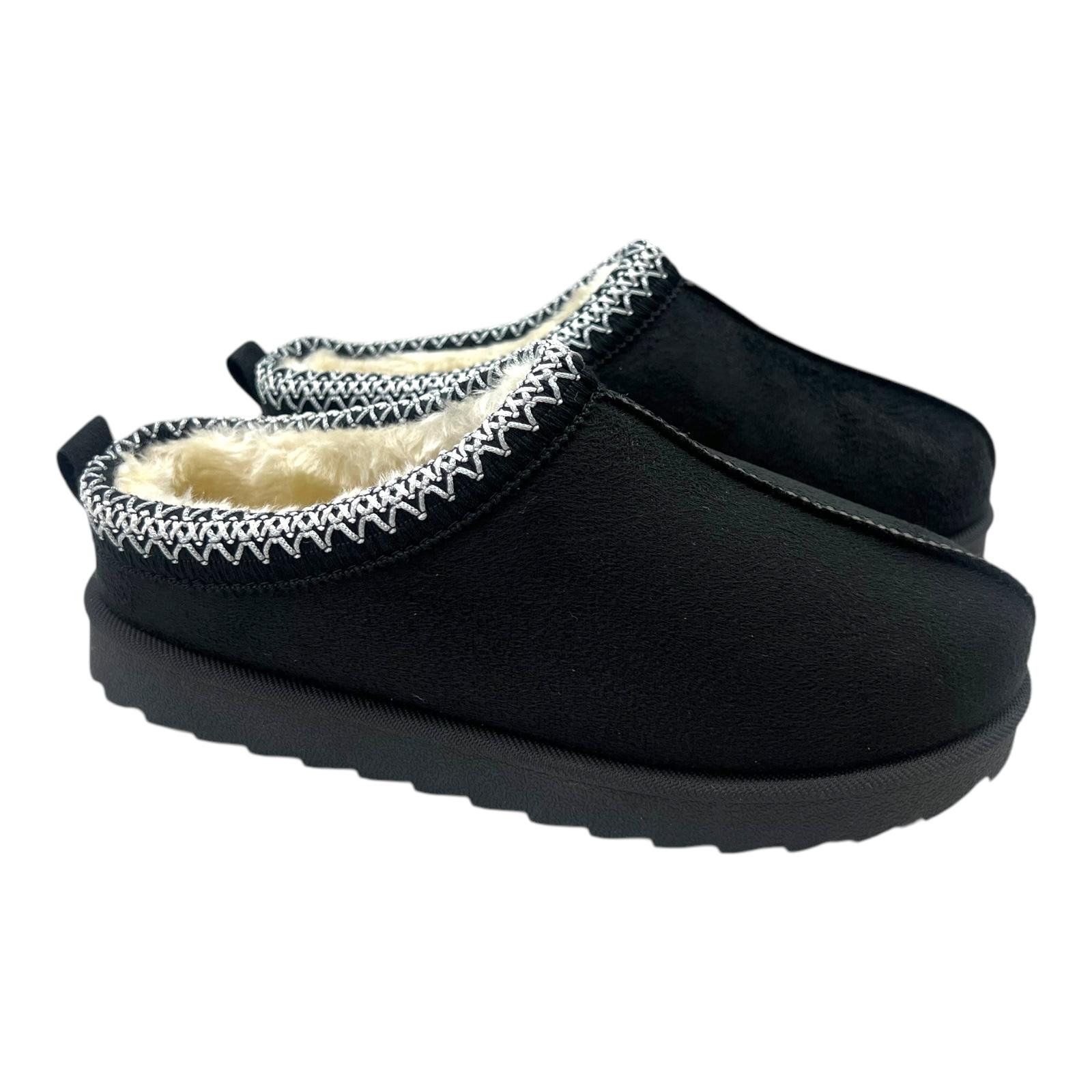 WOMENS LADIES WARM FAUX FUR SLIP ON IN OUT DOOR SHOES BOOTS SNUGG SLIPPERS SIZE - Picture 10 of 31