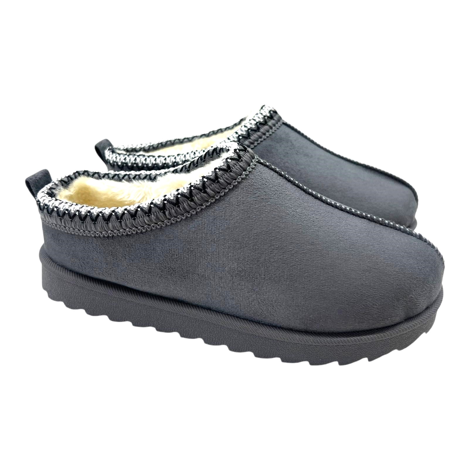 WOMENS LADIES WARM FAUX FUR SLIP ON IN OUT DOOR SHOES BOOTS SNUGG SLIPPERS SIZE - Picture 22 of 31