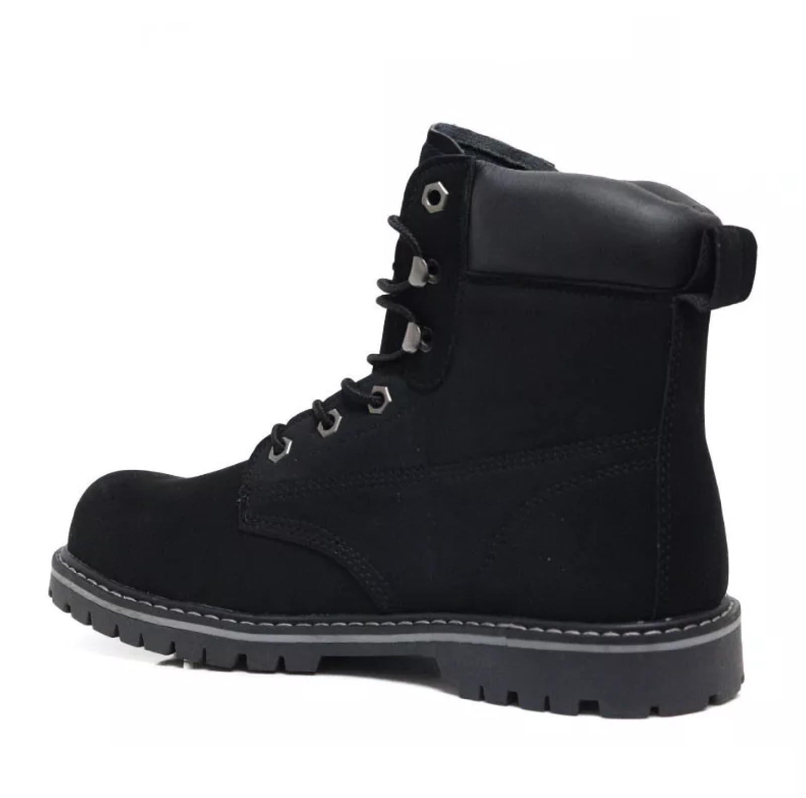 MENS STEEL TOE CAP SAFETY BOOTS WIDE FIT ANKLE COMBAT WORK HIKING LACE UP SHOES - Picture 4 of 9