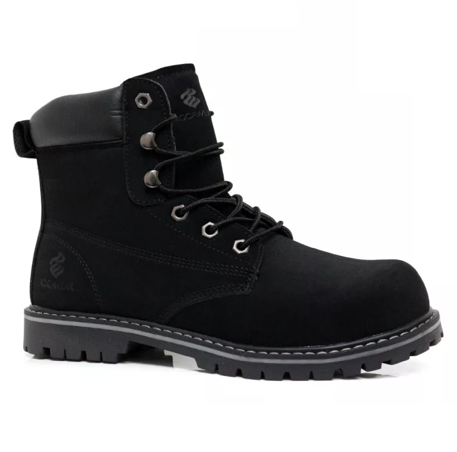 MENS STEEL TOE CAP SAFETY BOOTS WIDE FIT ANKLE COMBAT WORK HIKING LACE UP SHOES - Picture 2 of 9