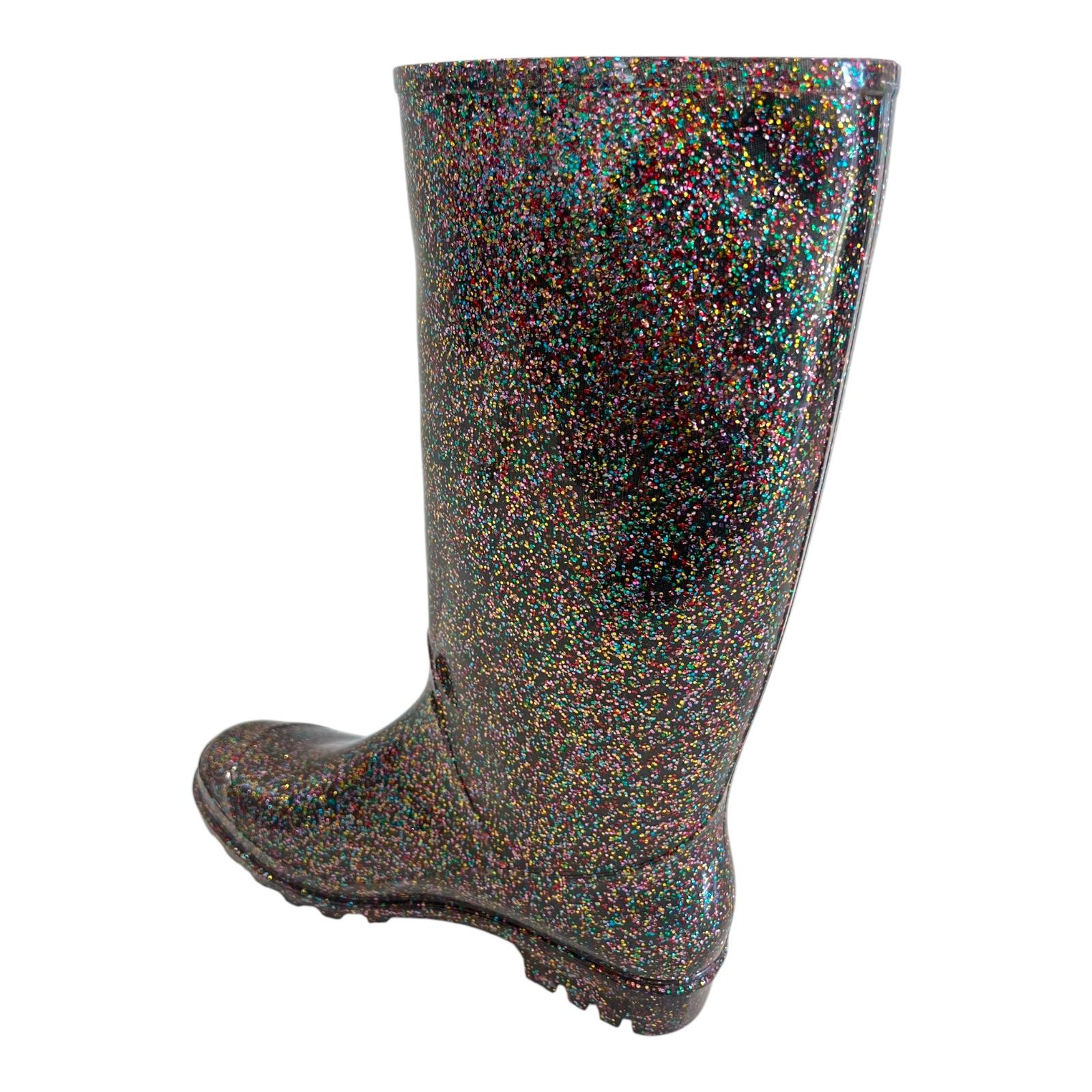 LADIES WOMENS WELLIES FESTIVAL RAIN WATERPROOF WELLINGTON SNOW BOOTS SHOES SZ - Picture 7 of 31