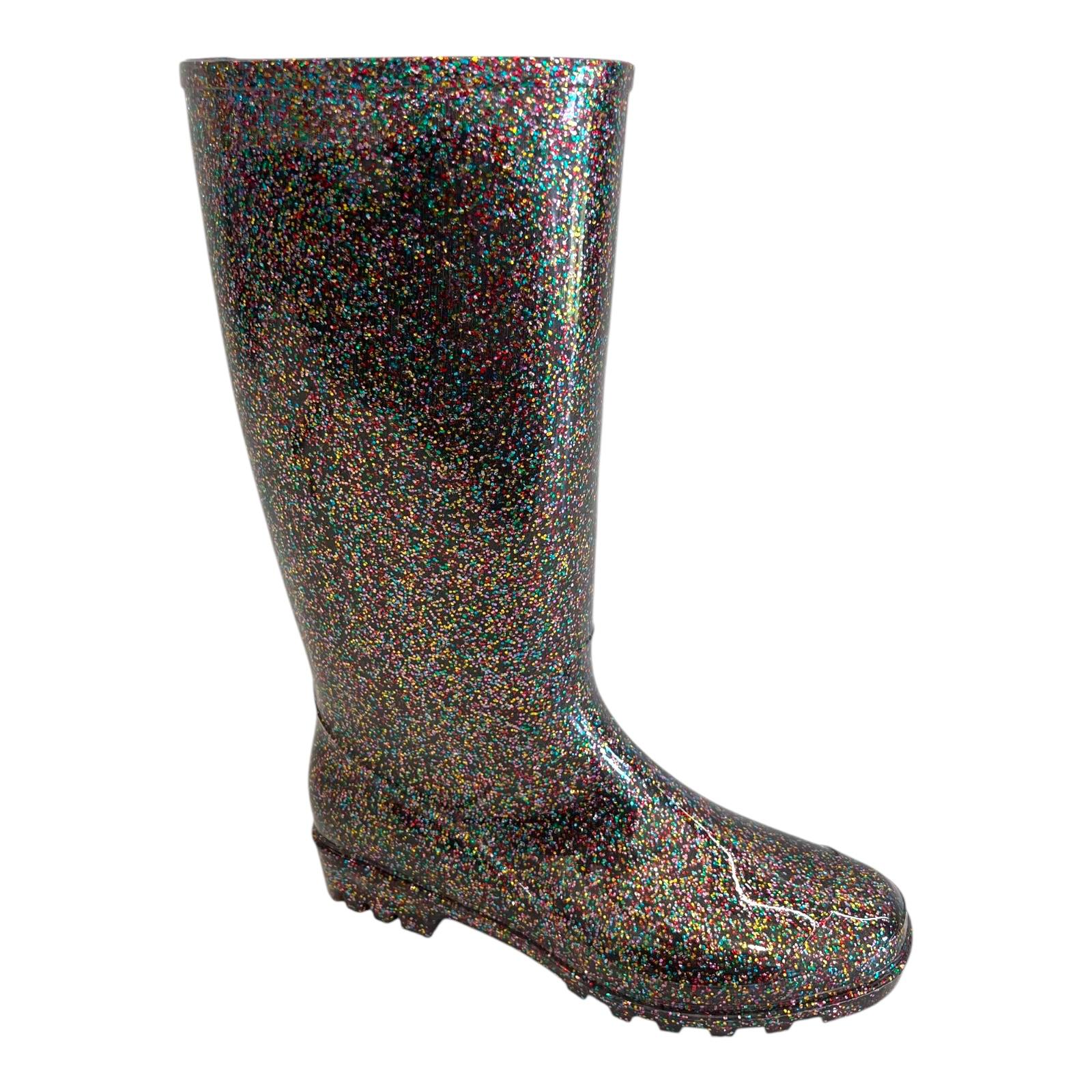 LADIES WOMENS WELLIES FESTIVAL RAIN WATERPROOF WELLINGTON SNOW BOOTS SHOES SZ - Picture 2 of 31