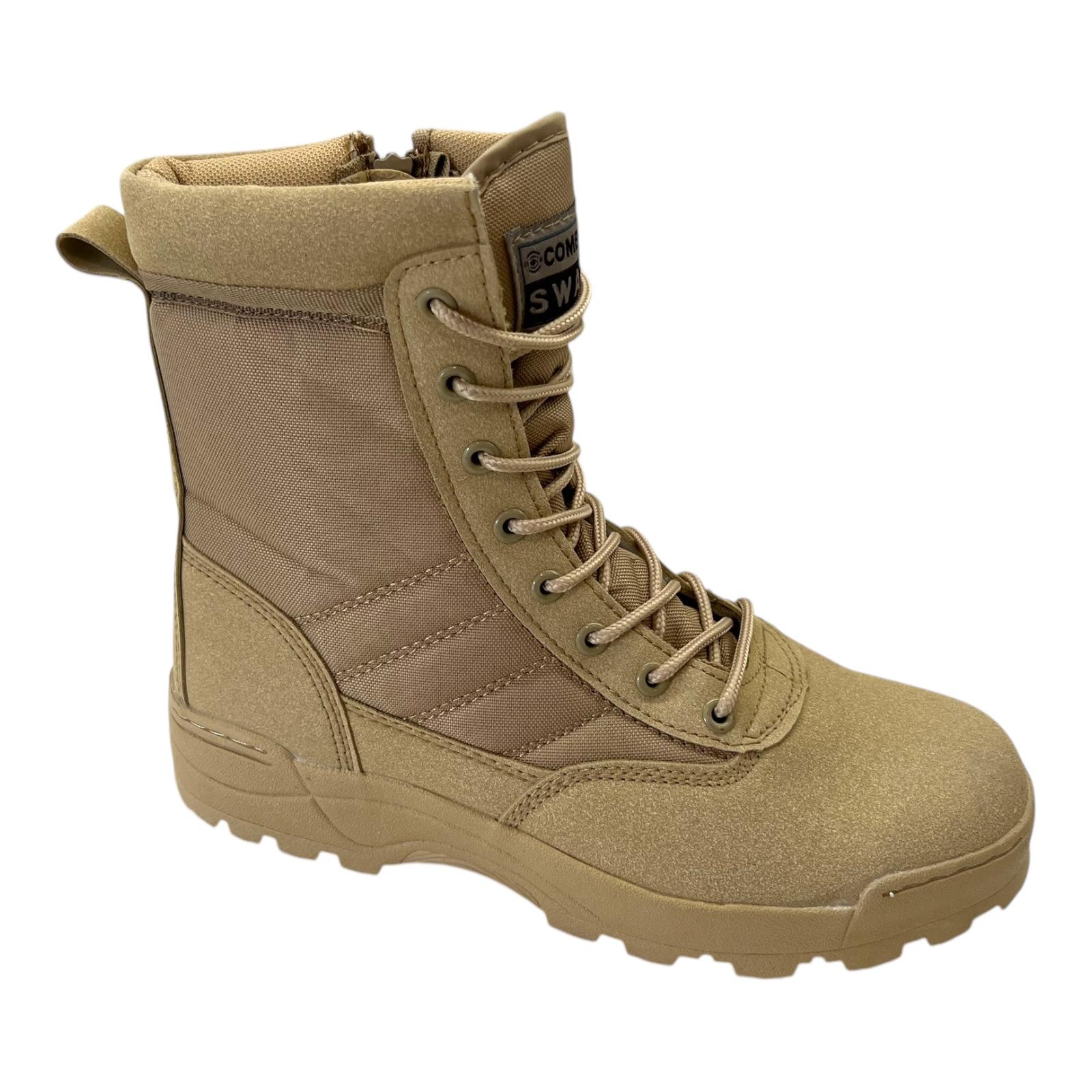 MENS ARMY COMBATANKLE LACE UP SECURITY WORK MILITARY HIKING POLICE BOOTS SIZE - Picture 12 of 17