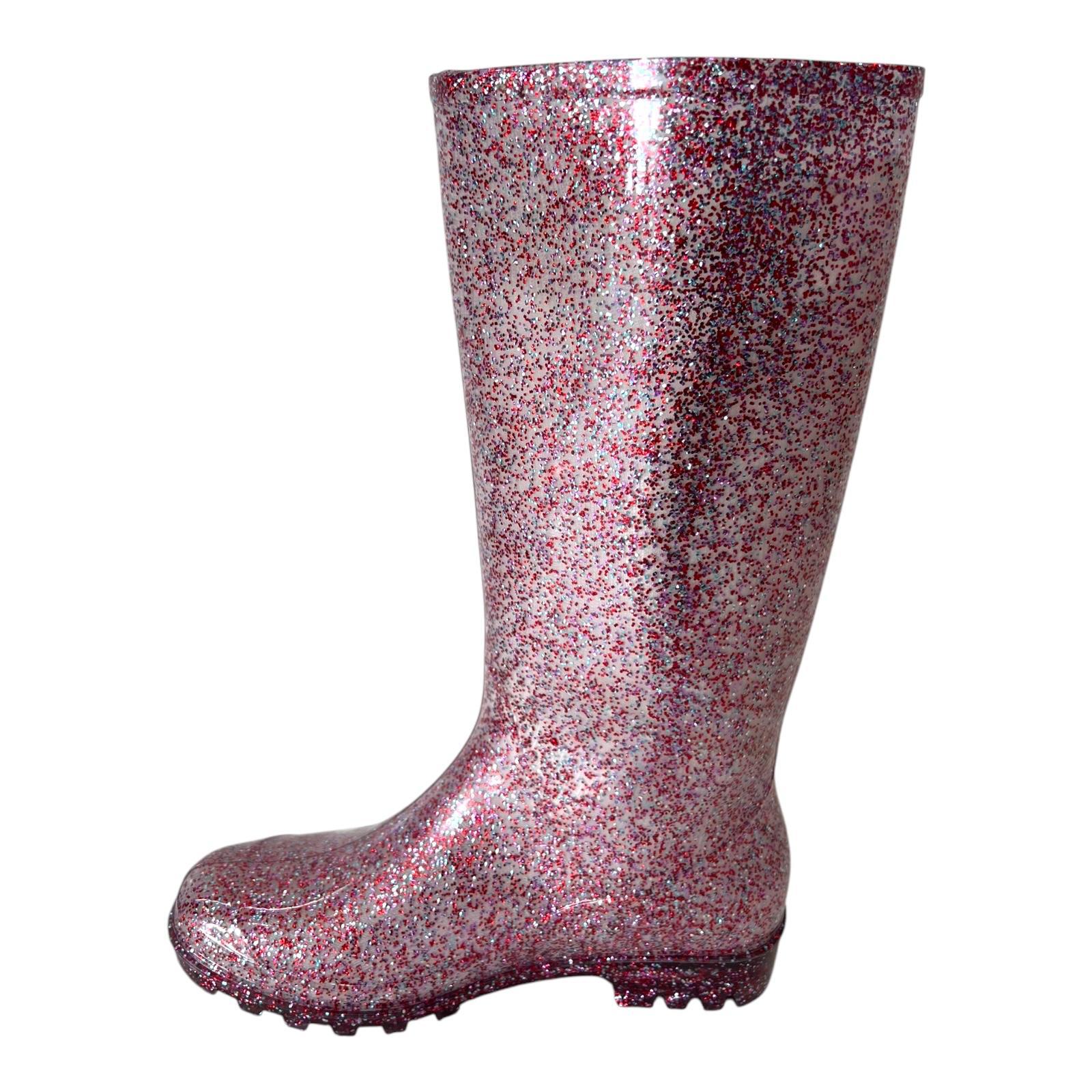 LADIES WOMENS WELLIES FESTIVAL RAIN WATERPROOF WELLINGTON SNOW BOOTS SHOES SZ - Picture 48 of 49