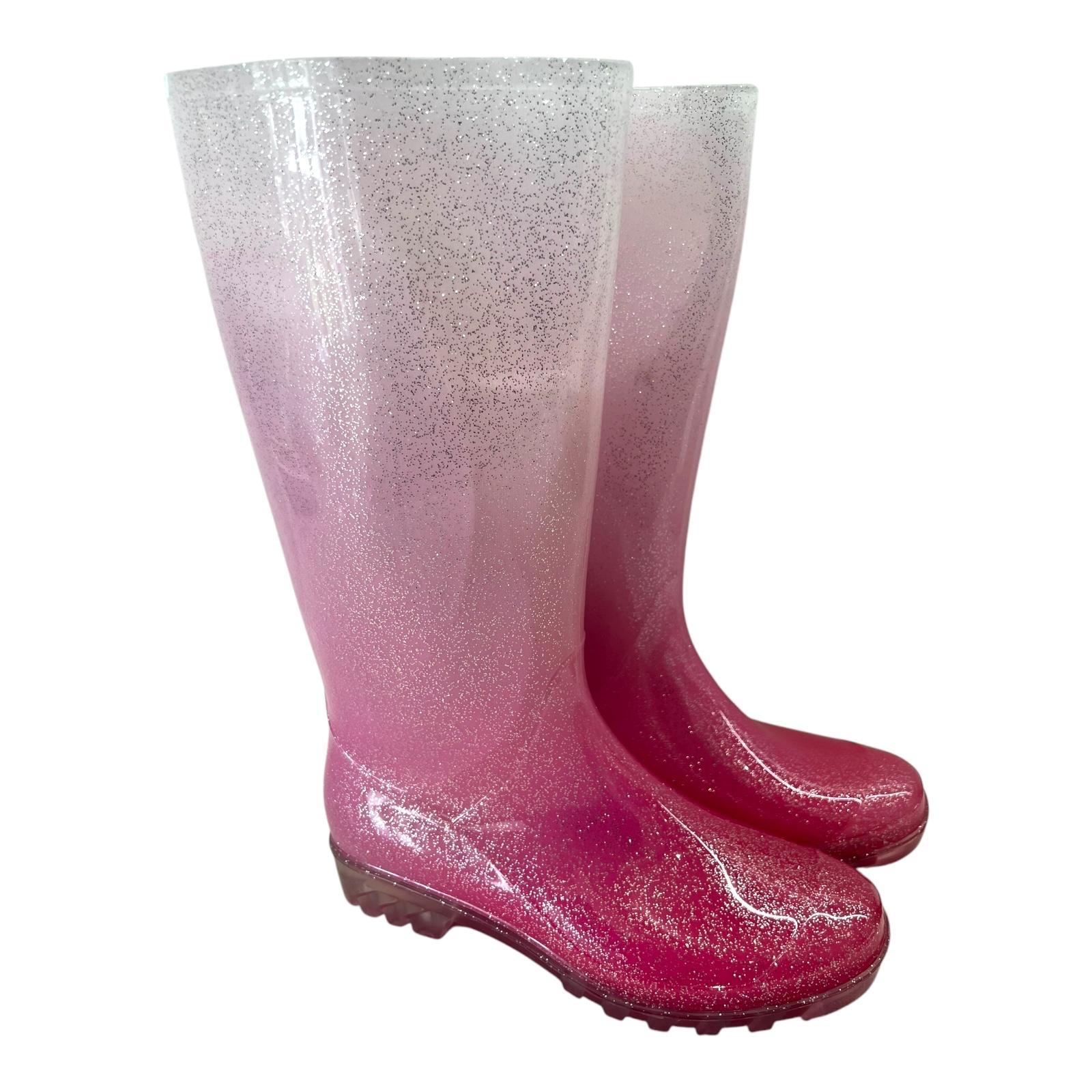 LADIES WOMENS WELLIES FESTIVAL RAIN WATERPROOF WELLINGTON SNOW BOOTS SHOES SZ - Picture 34 of 49
