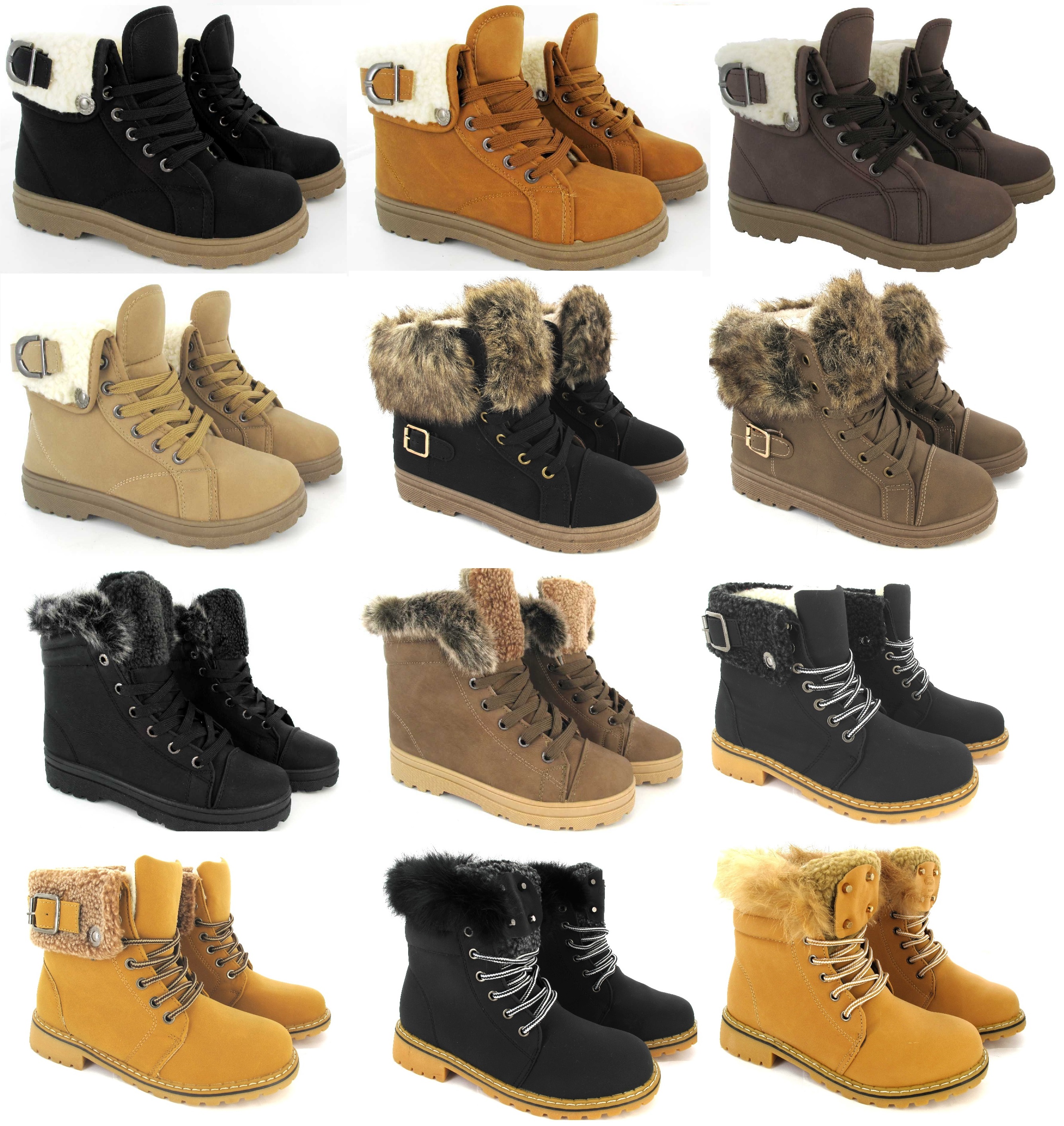 ankle boots with faux fur