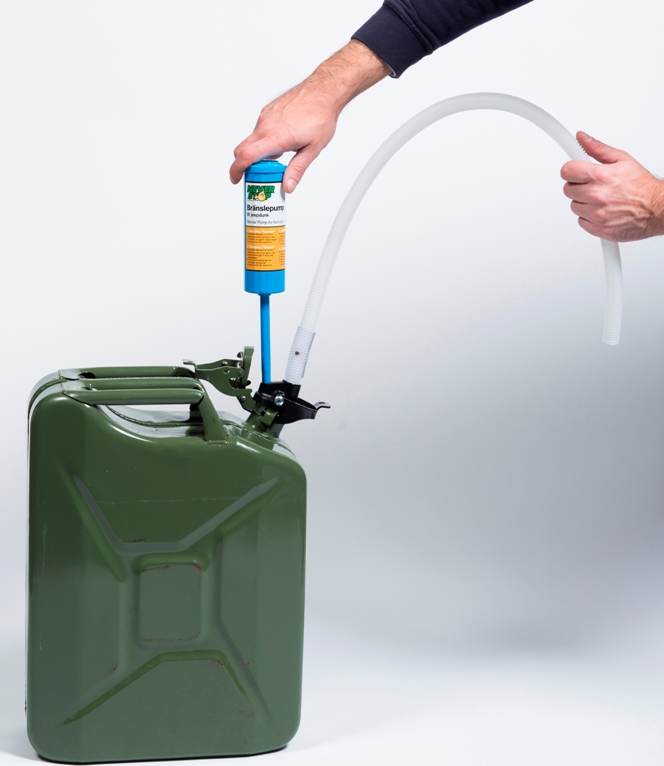 Jerry Can Fuel Transfer Pump Jerrycan Hand Petrol Diesel Pumping Race