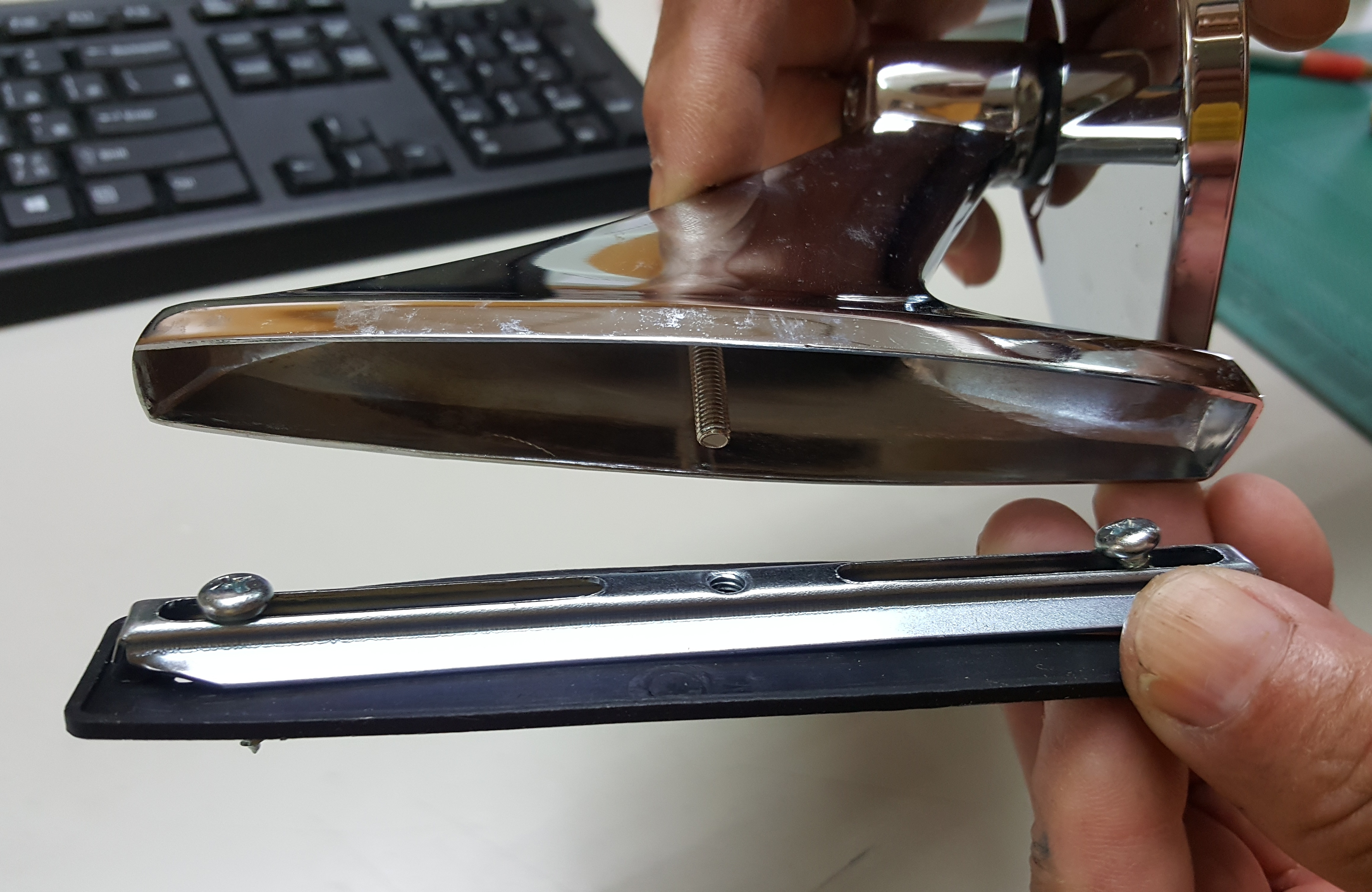 Motamec Classic Car 10 Side Door Wing Mirror x2 Chrome Steel Square