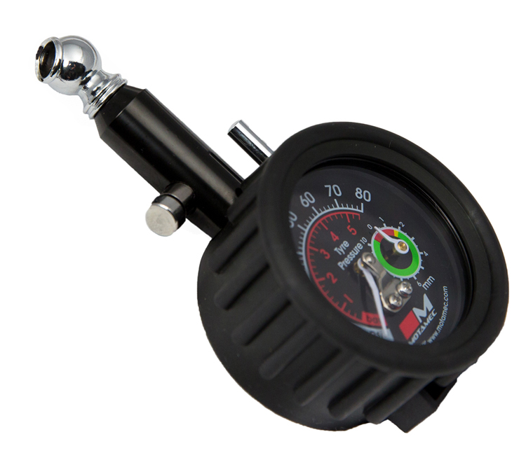 Motamec Motorsport Tyre Pressure Gauge Analogue Hand Held Dial 0-60 psi