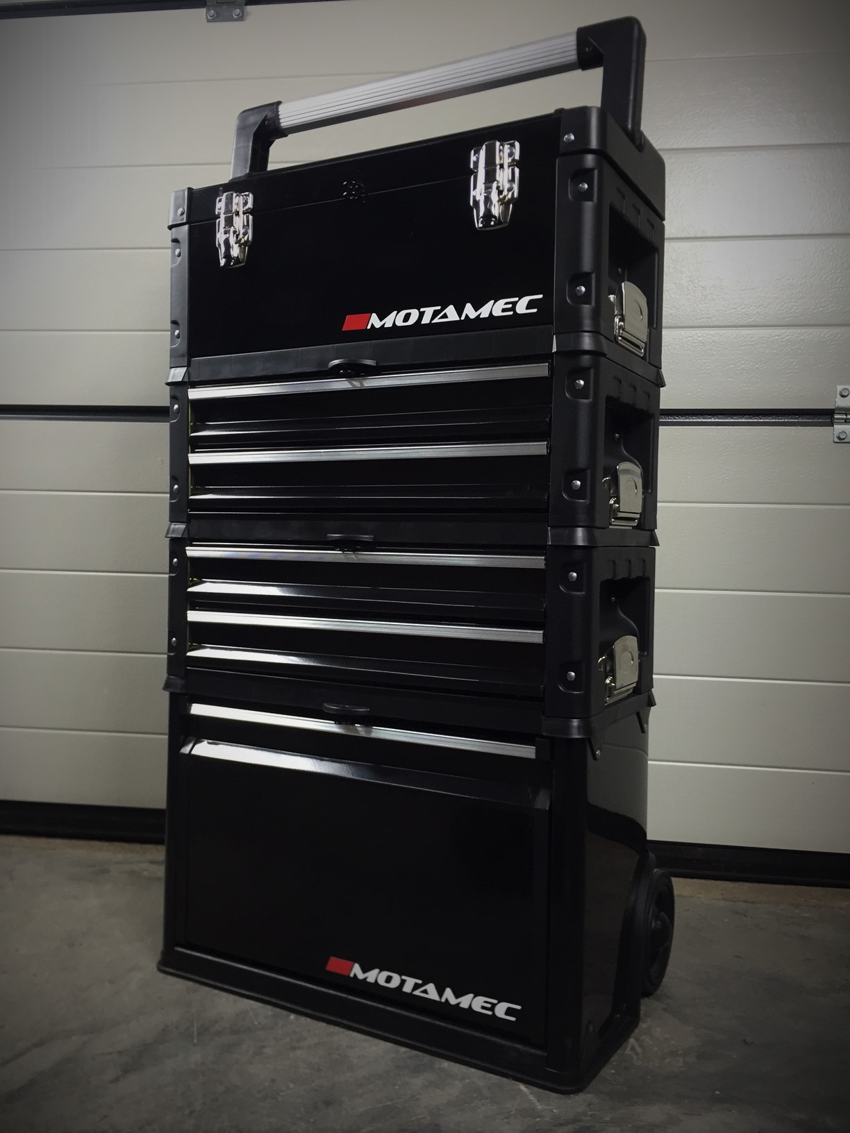 Motamec Modular Tool Box Trolley Mobile Cart 4 Module Stack Cabinet ...