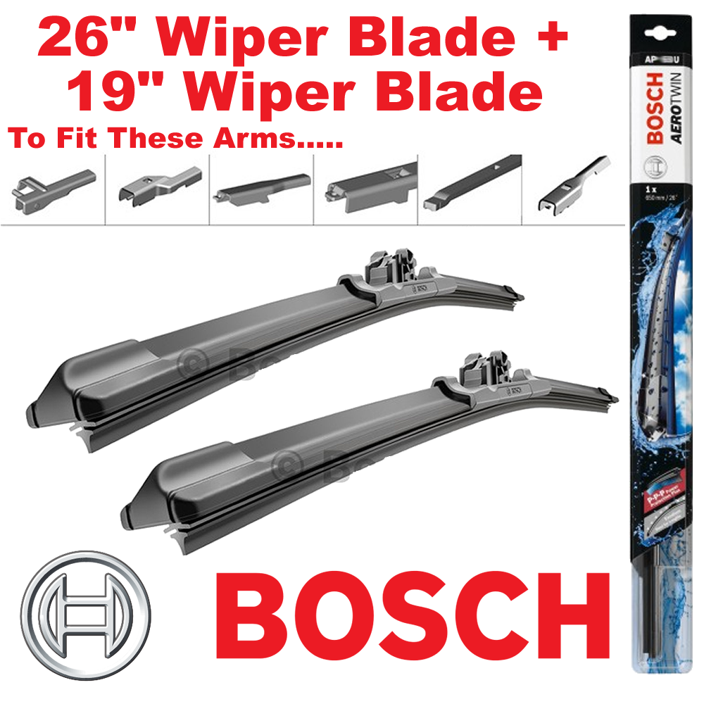 Bosch AeroTwin Front Wiper Blades AP26U 26" Inch and AP19U 19" Inch