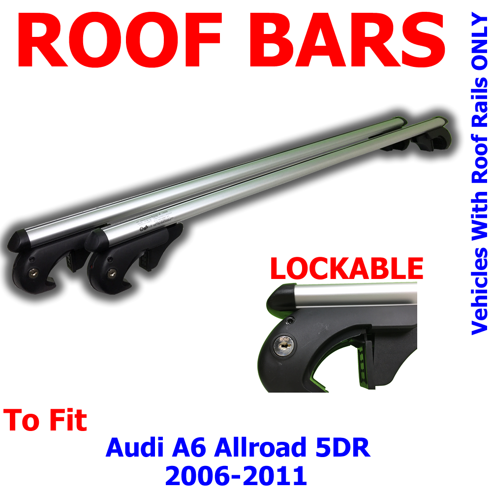 AeroBar Locking Roof Bars for Audi A6 Allroad 5 Door 0611 Aluminium eBay