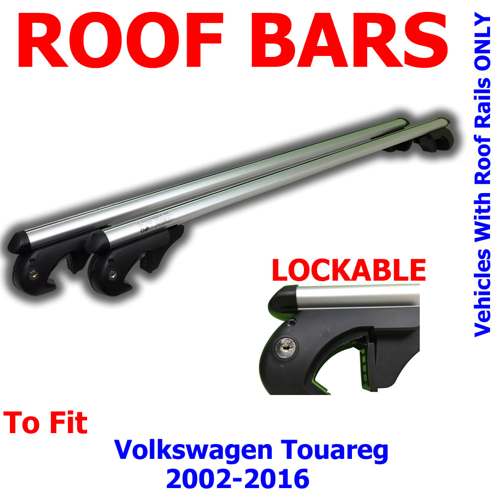 AeroBar Locking Roof Bars for Volkswagen Touareg 20022016 Aluminium eBay