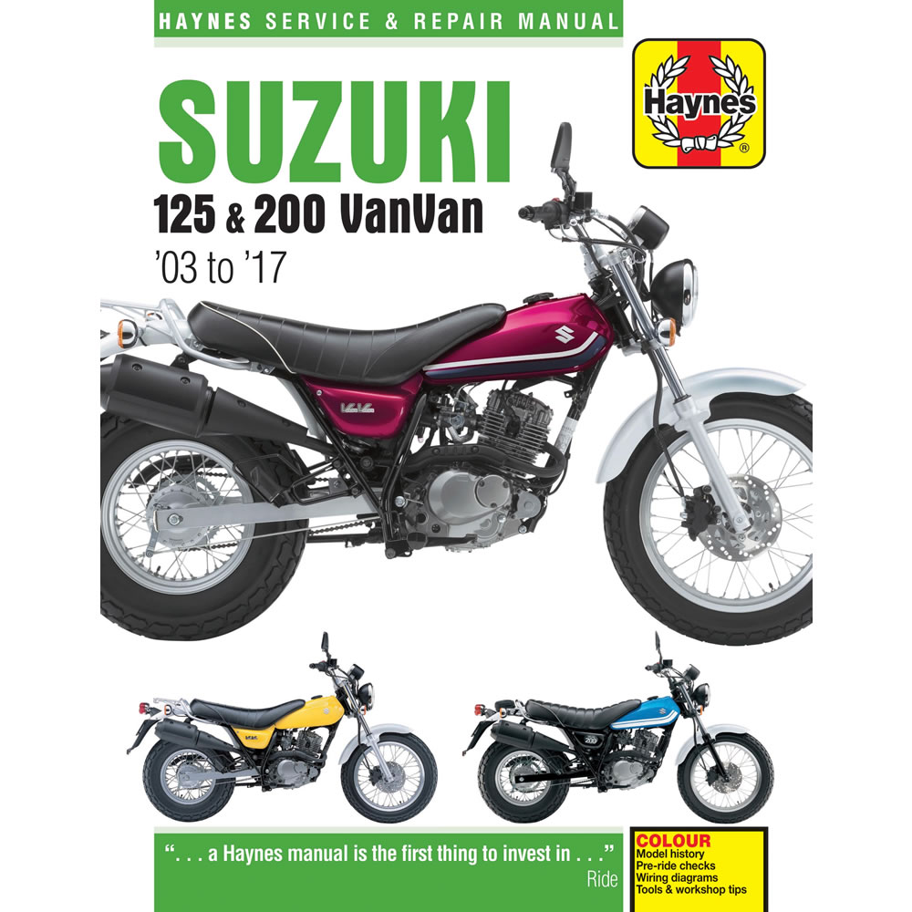 Suzuki RV125/200 VanVan 2003-2017 Haynes Workshop Manual