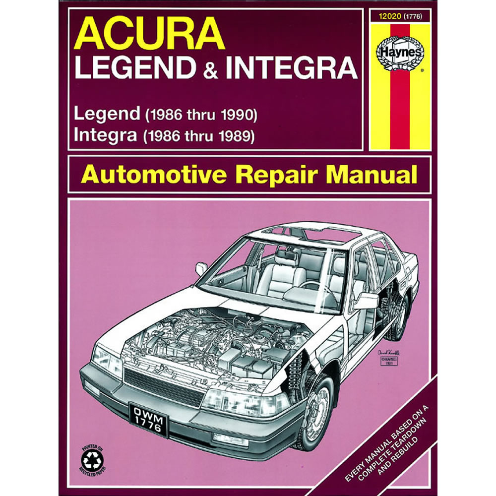 Acura Legend 1986-1990 Haynes USA Workshop Repair Manual