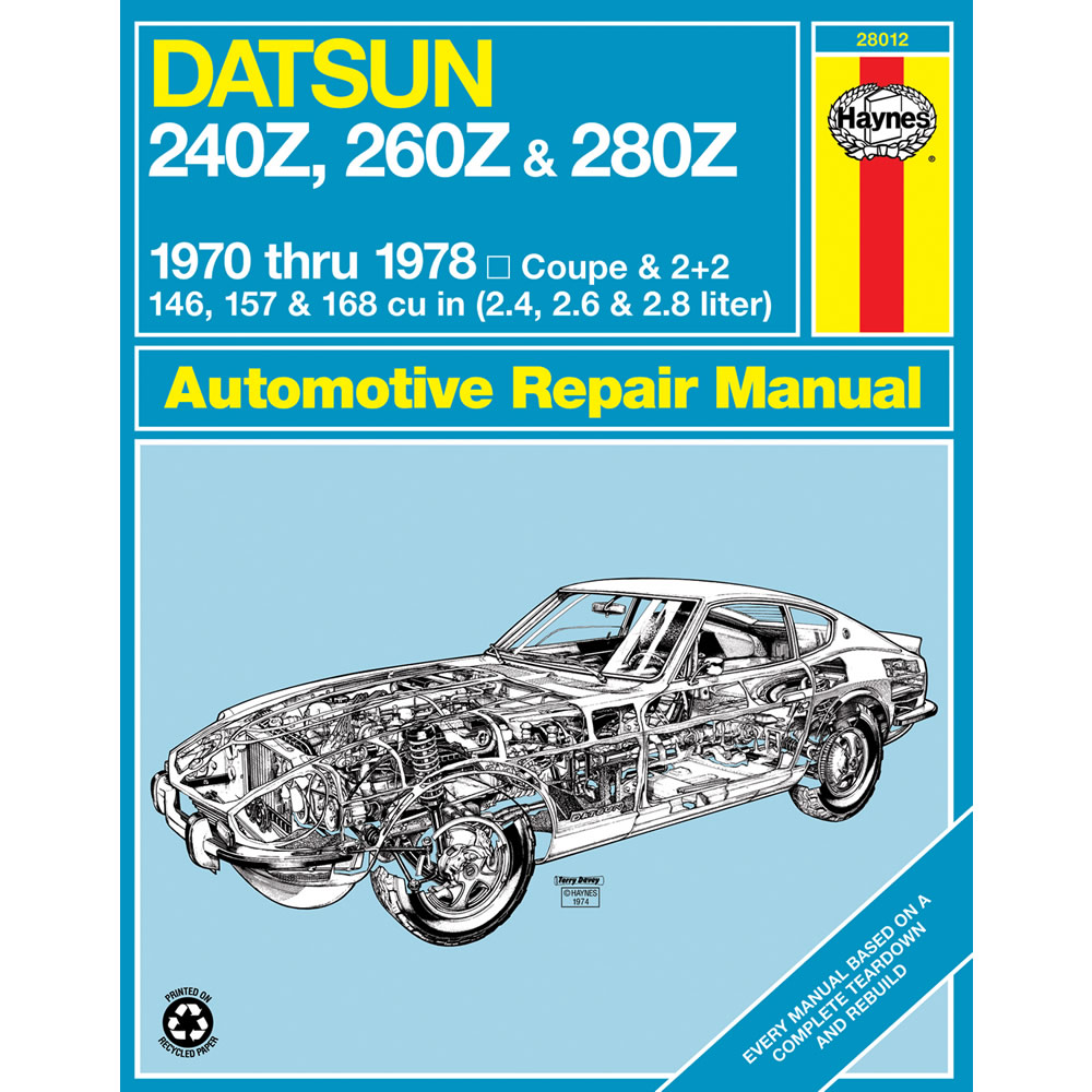 Datsun Nissan 240Z 1970-1973 Haynes USA Workshop Manual