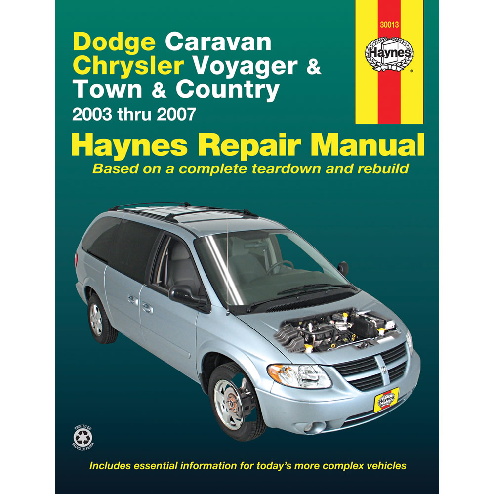 Dodge Caravan and Grand Caravan 2003-2007 Haynes USA Workshop Manual