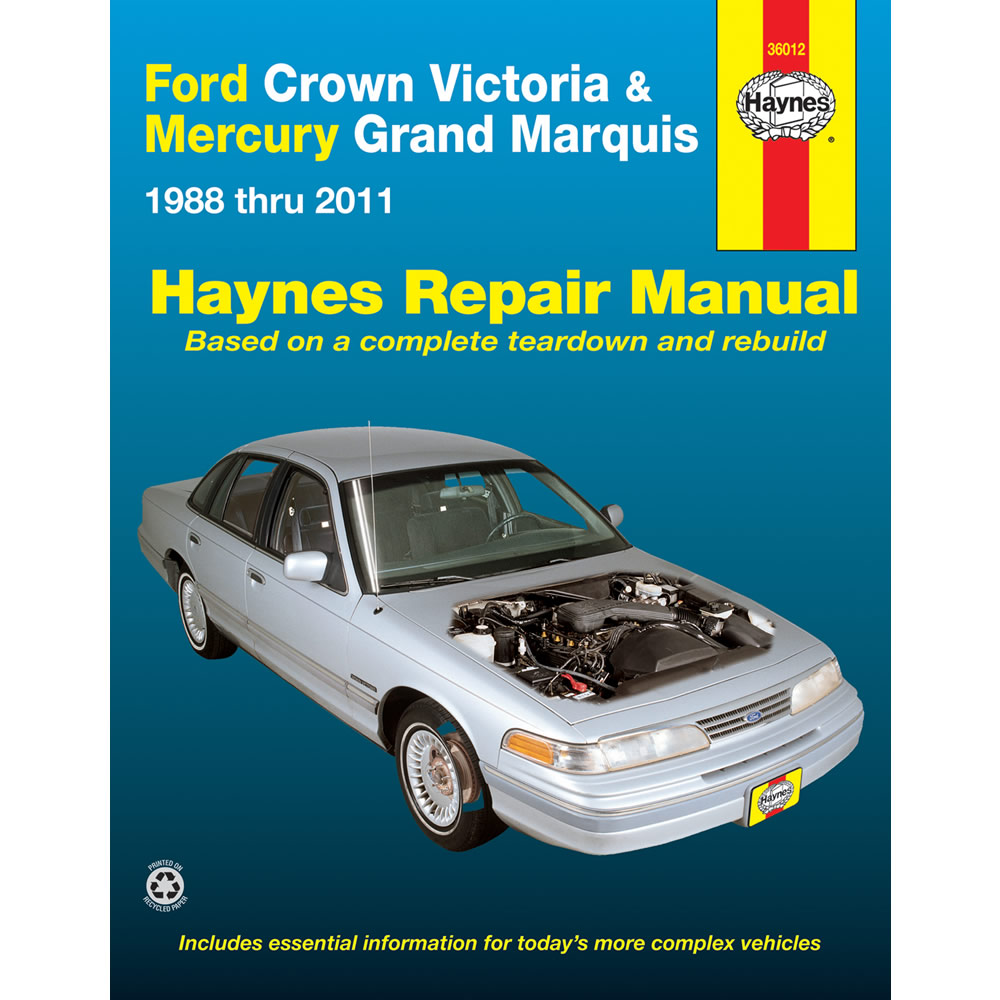 Mercury Grans Marquis 1988-2011 Haynes USA Workshop Manual