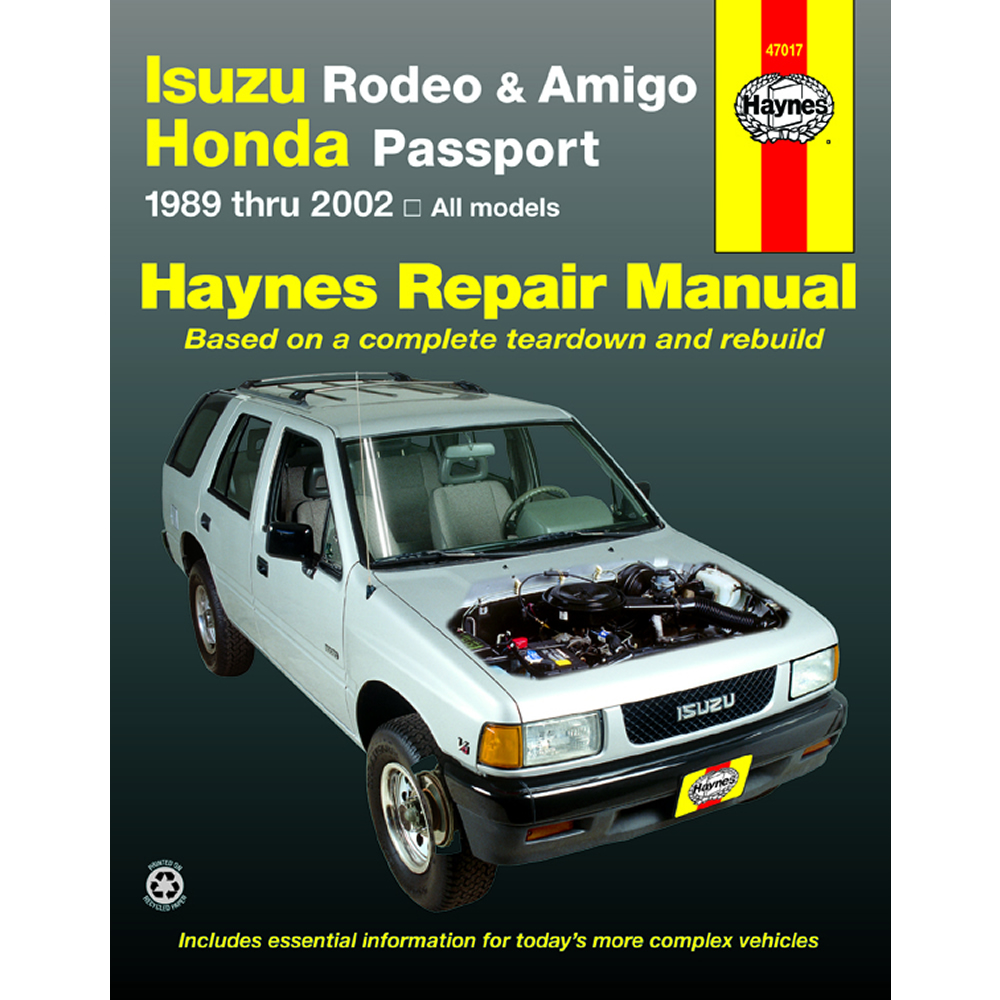 Isuzu Rodeo 1991-2002 Haynes USA Workshop Manual