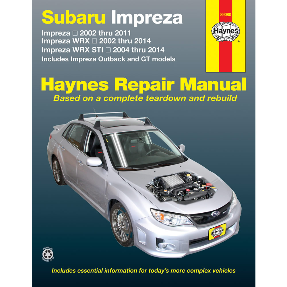 Subaru Impreza WRX STI 2004-2014 Haynes USA Workshop Manual