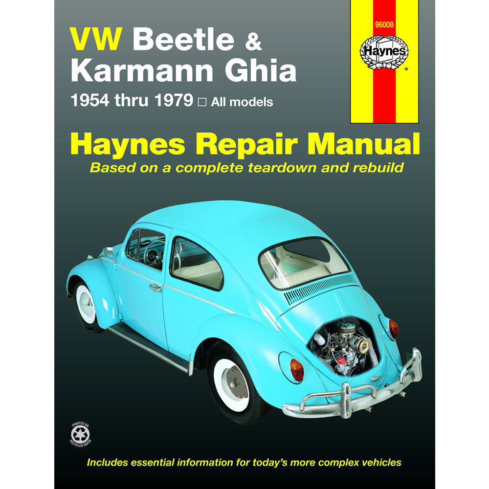 VW Karmann Ghia 1955-1974 Haynes USA Workshop Manual
