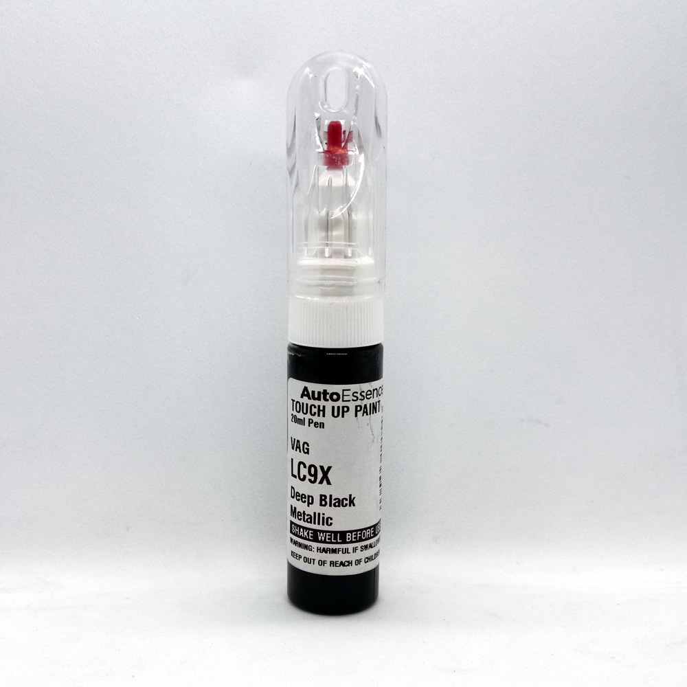 VW DEEP BLACK LC9X TOUCH UP PEN BOTTLE BRUSH REPAIR PAINT PASSAT POLO ...