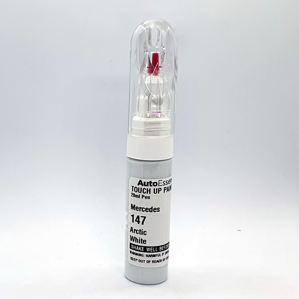 MERCEDES BENZ ARTIC ARCTIC WHITE 147 9147 TOUCH UP PEN BOTTLE BRUSH ...