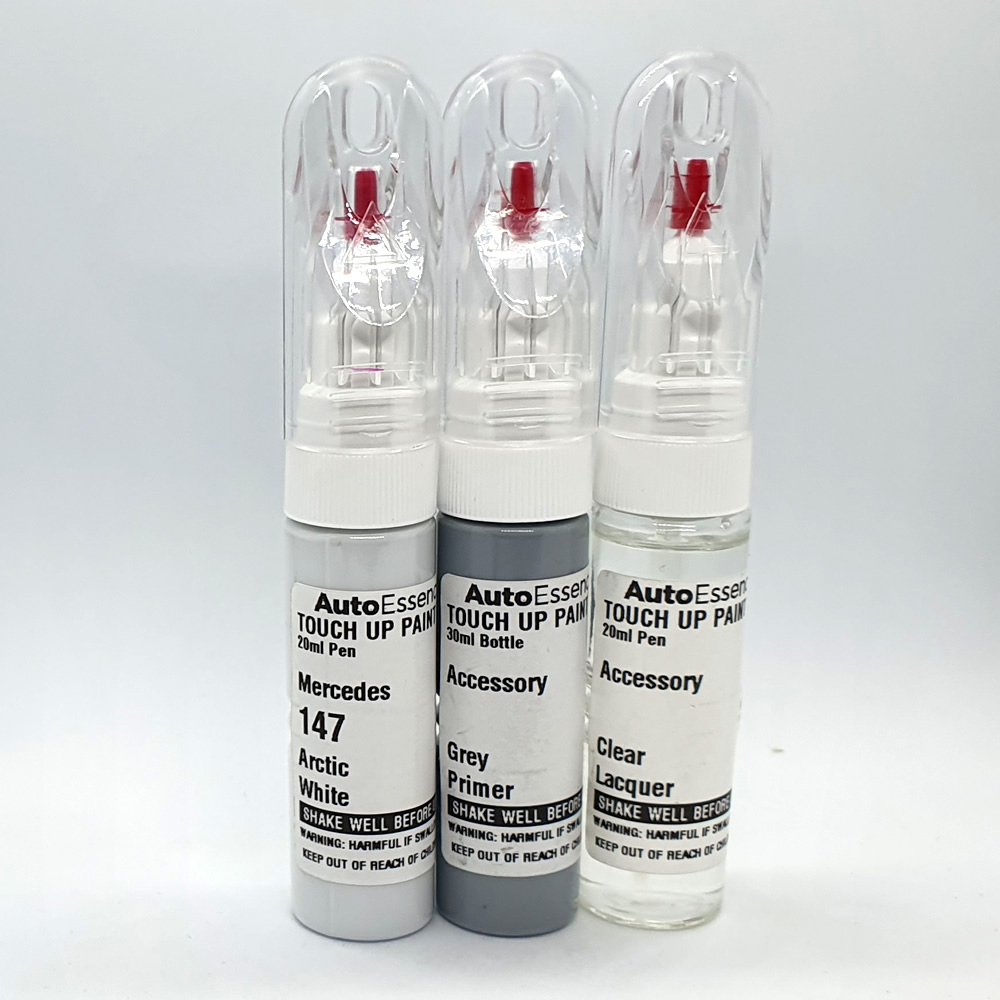 MERCEDES BENZ ARTIC ARCTIC WHITE 147 9147 TOUCH UP PEN BOTTLE BRUSH